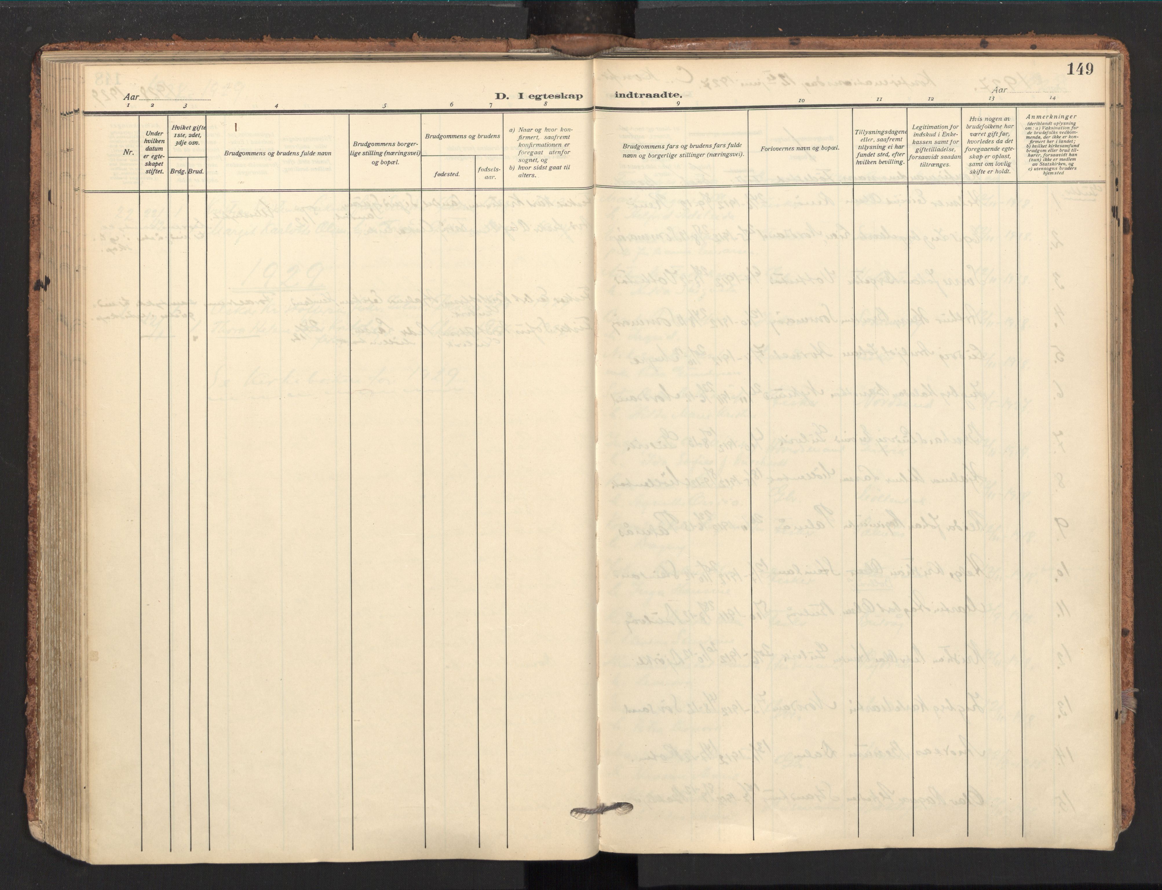 Ministerialprotokoller, klokkerbøker og fødselsregistre - Nordland, AV/SAT-A-1459/893/L1343: Ministerialbok nr. 893A15, 1914-1928, s. 149