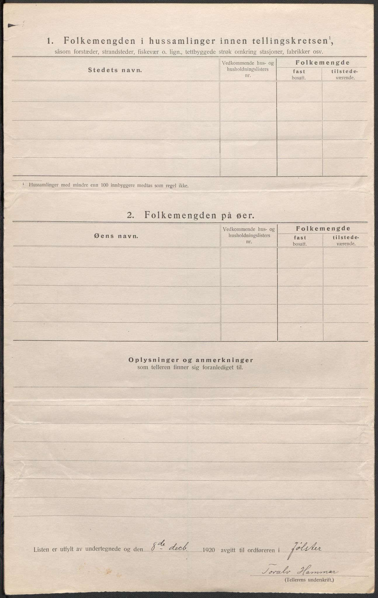 SAB, Folketelling 1920 for 1431 Jølster herred, 1920, s. 44