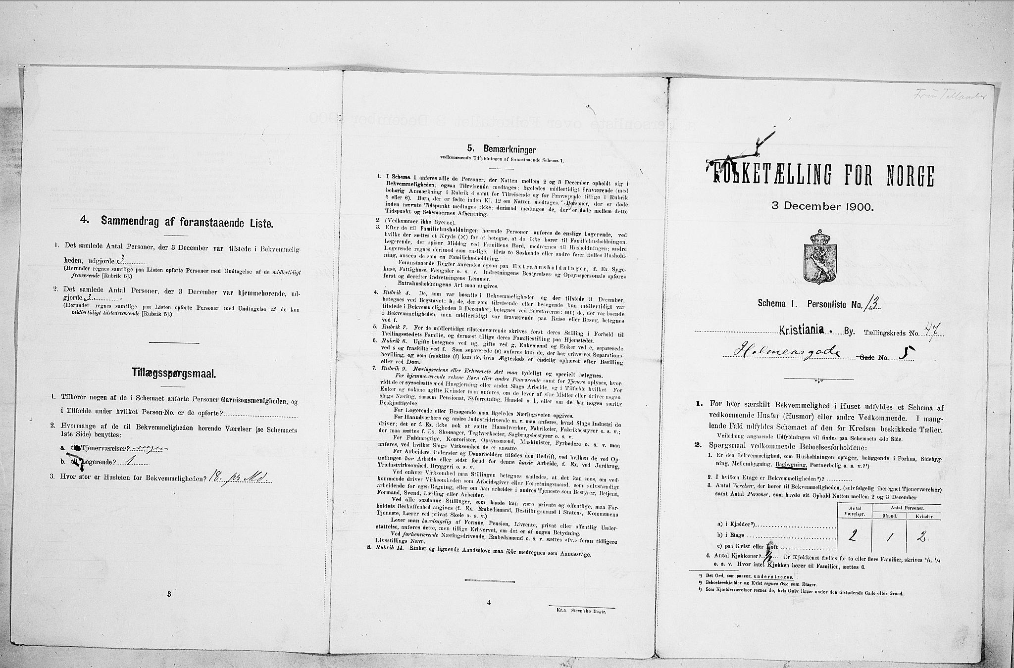 SAO, Folketelling 1900 for 0301 Kristiania kjøpstad, 1900, s. 38430