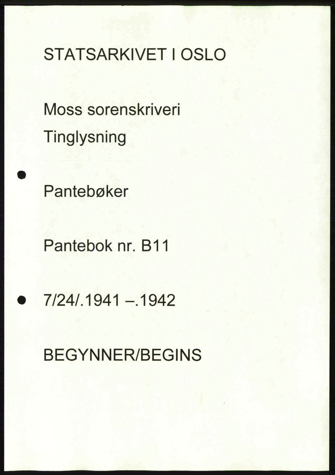 Moss sorenskriveri, SAO/A-10168: Pantebok nr. B11, 1941-1942