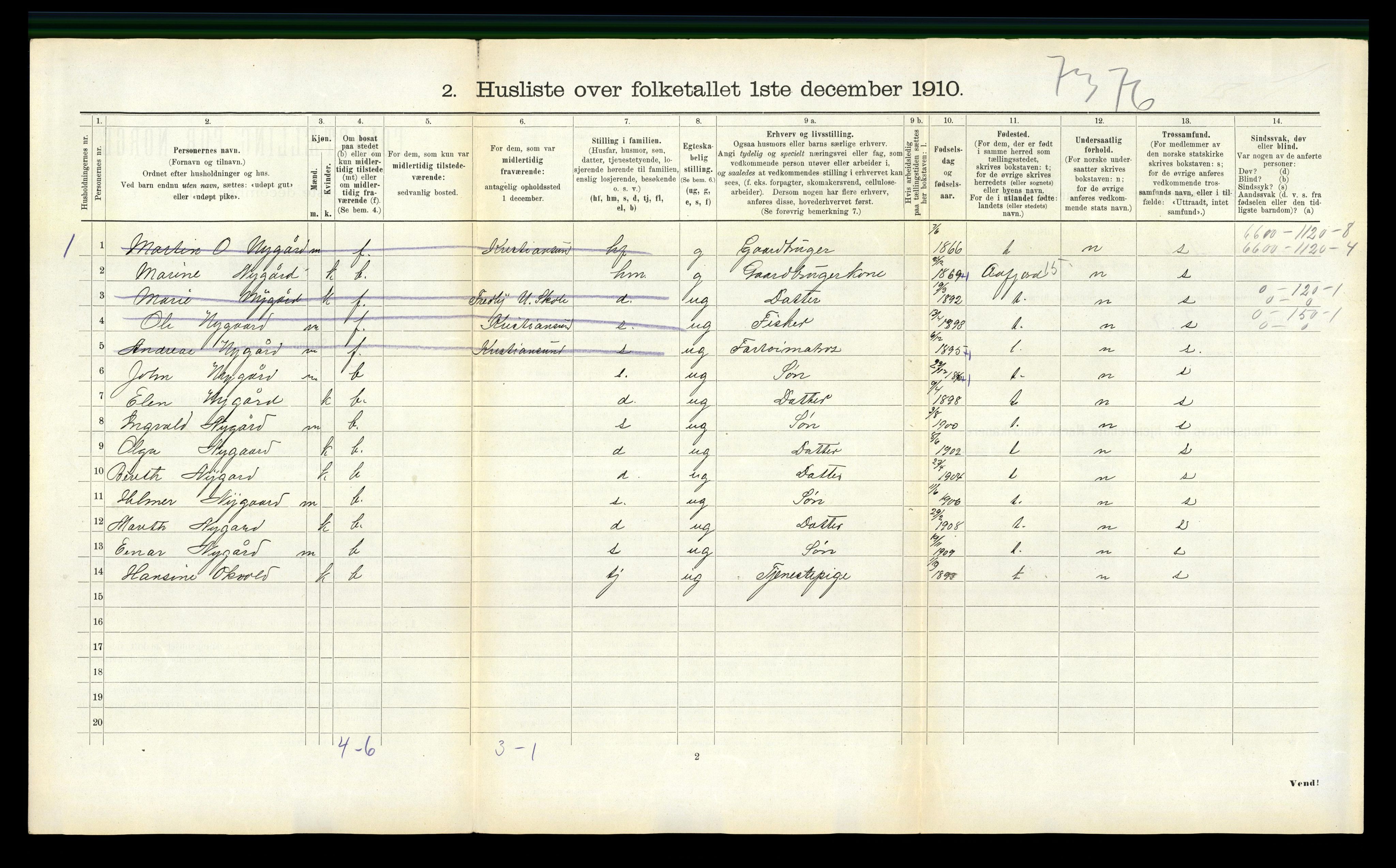 RA, Folketelling 1910 for 1628 Nes herred, 1910, s. 184