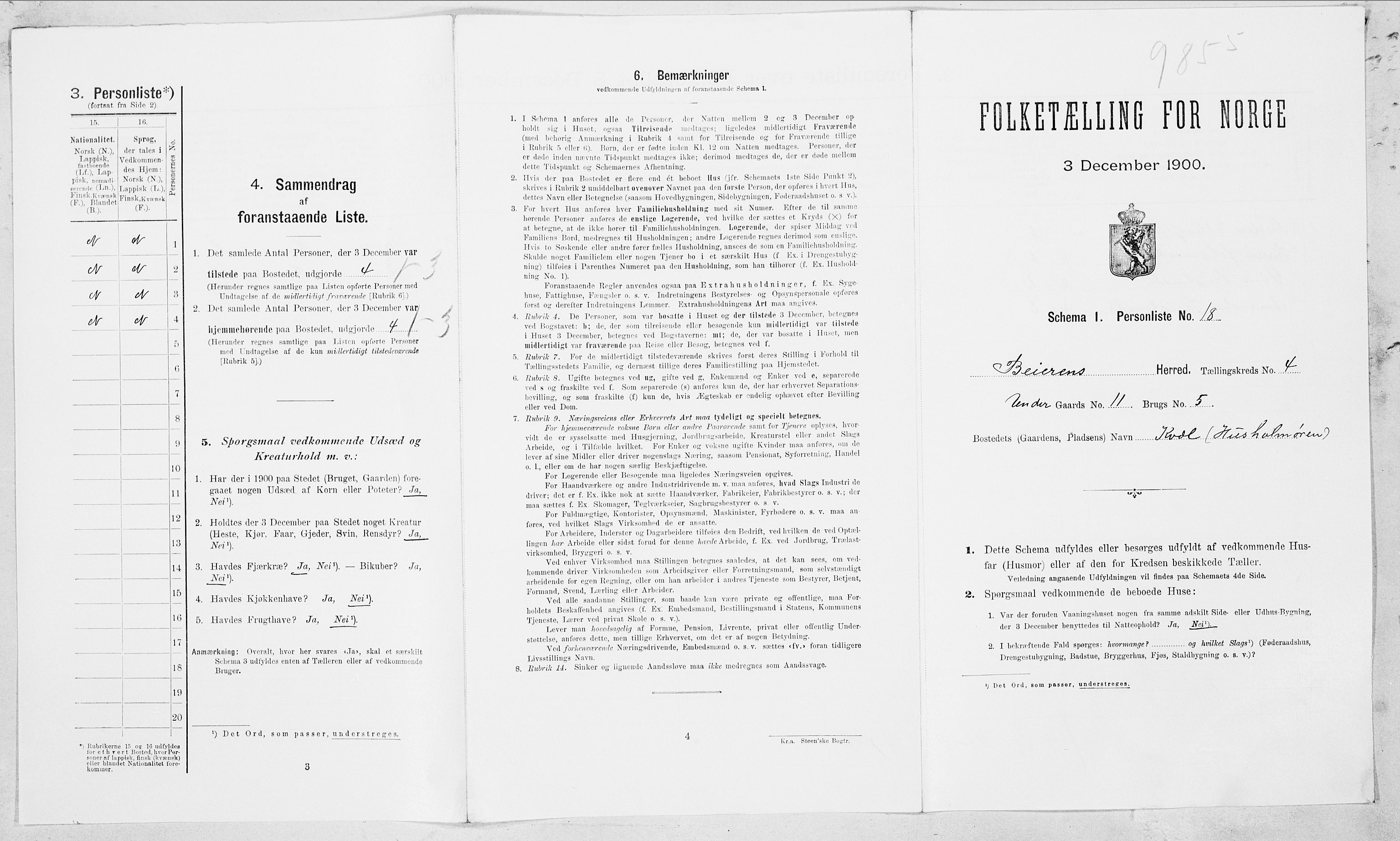 SAT, Folketelling 1900 for 1839 Beiarn herred, 1900, s. 214