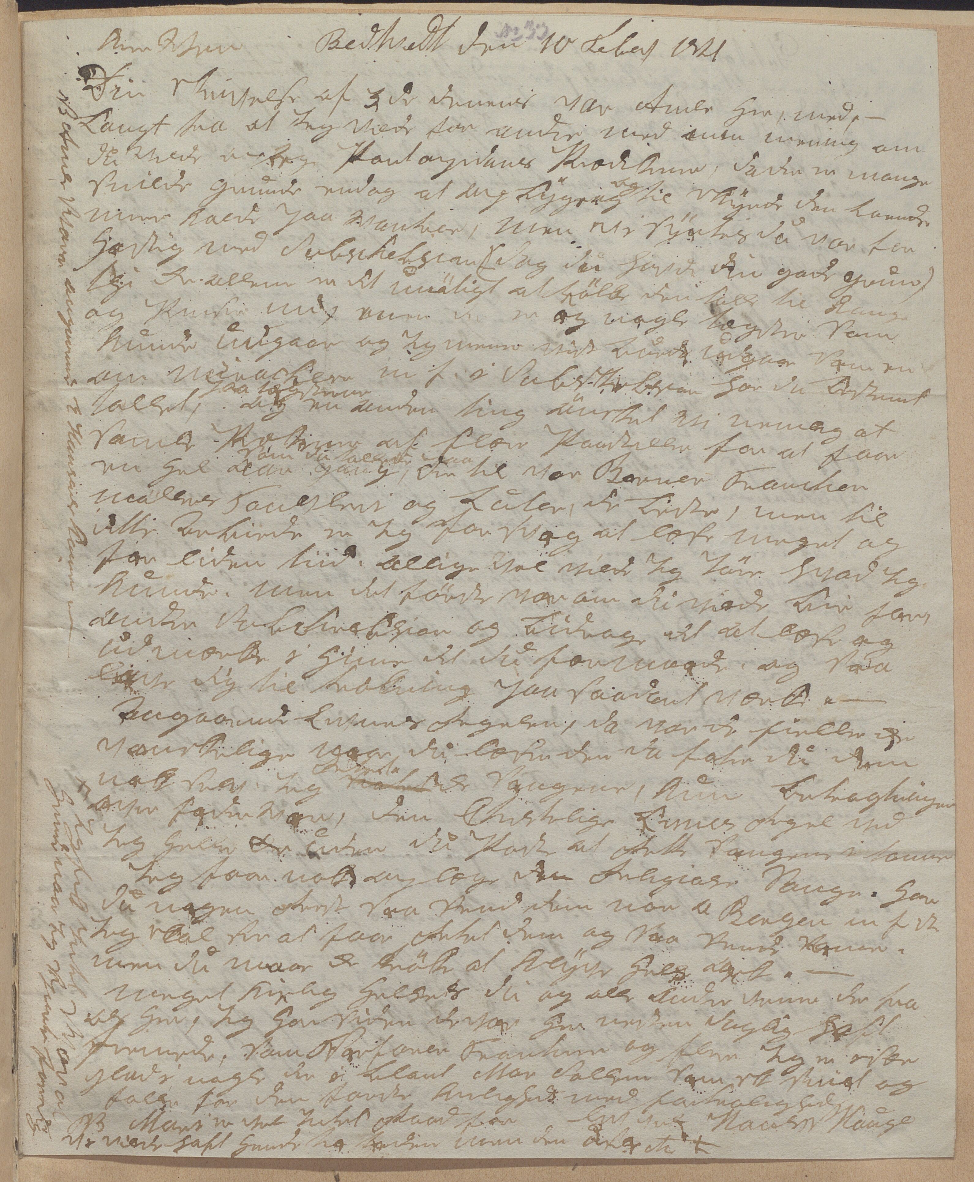 Heggtveitsamlingen, TMF/A-1007/H/L0050: Innbundne brev, Ms A, med innlagt registratur. , 1800-1850