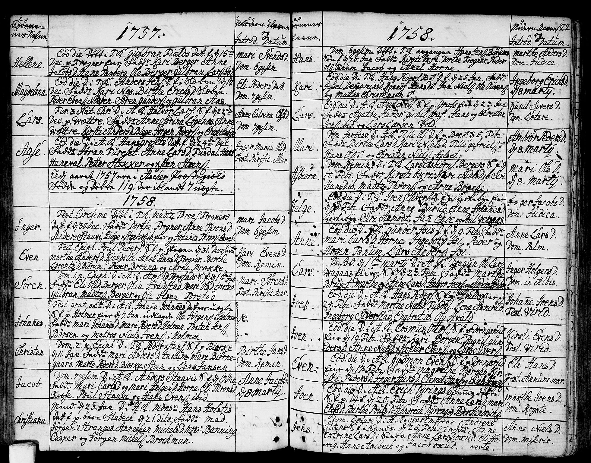 Asker prestekontor Kirkebøker, AV/SAO-A-10256a/F/Fa/L0002: Ministerialbok nr. I 2, 1733-1766, s. 122
