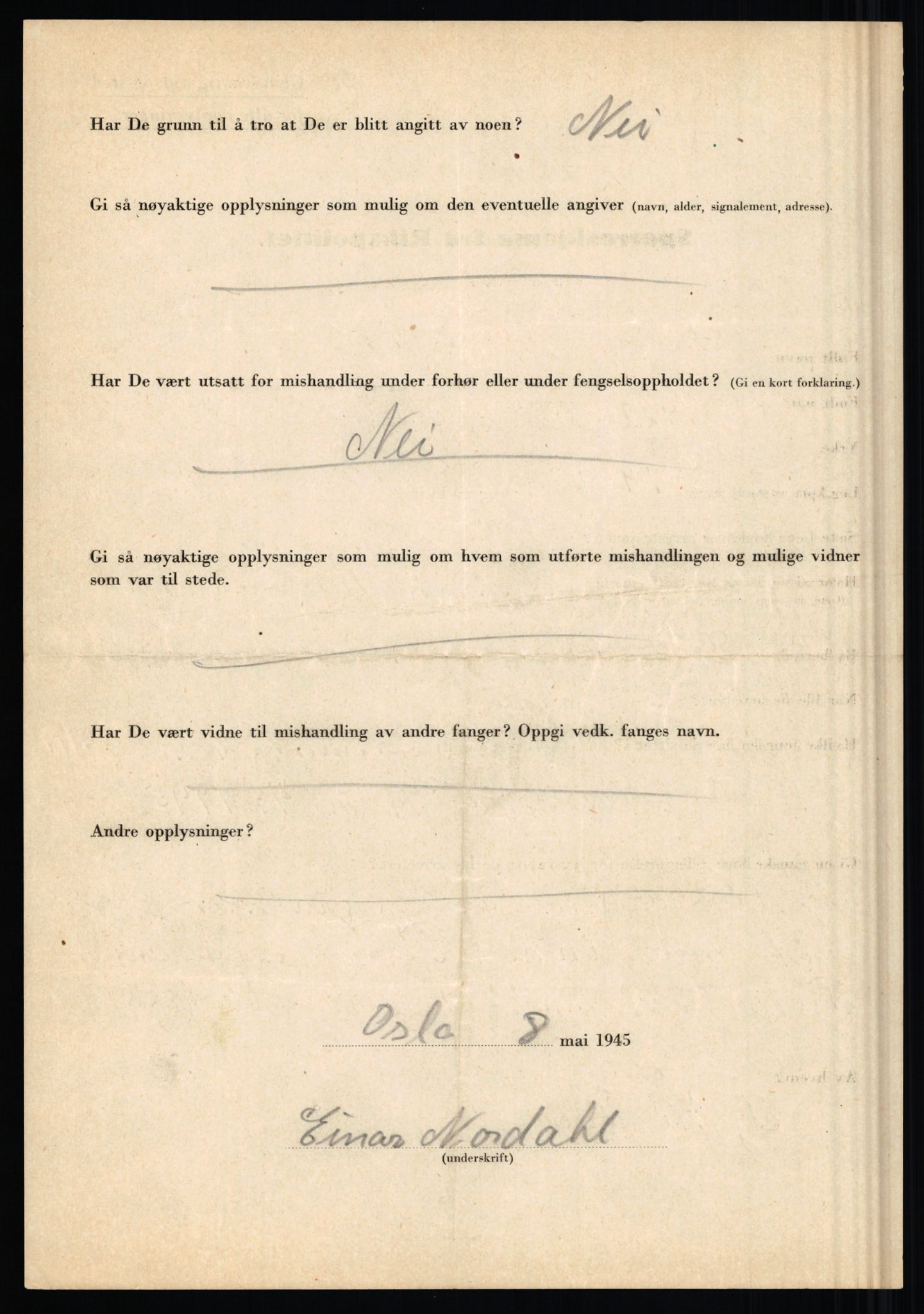 Rikspolitisjefen, AV/RA-S-1560/L/L0012: Mogensen, Øivind - Noraas, Lars, 1940-1945, s. 957