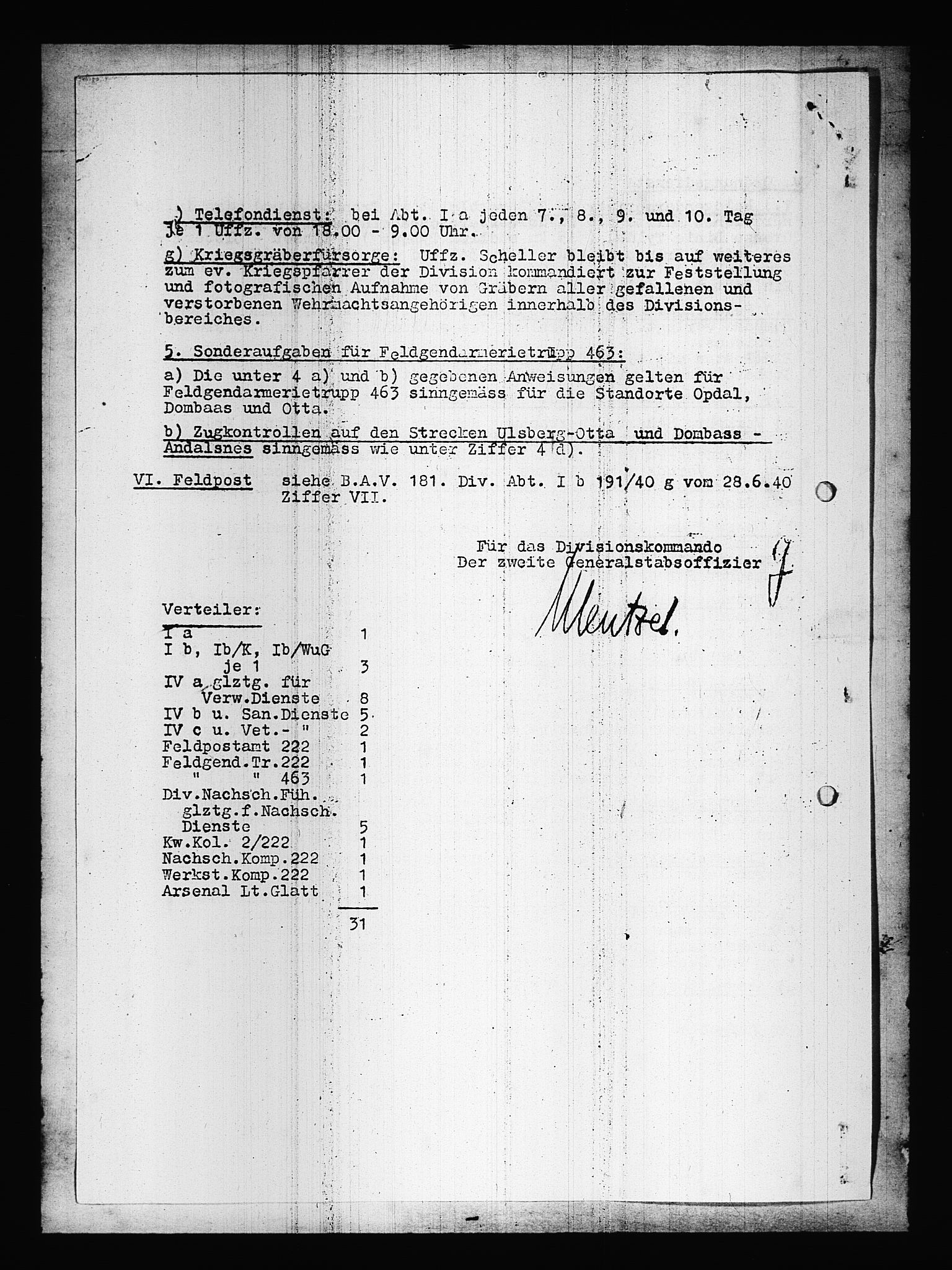 Documents Section, AV/RA-RAFA-2200/V/L0087: Amerikansk mikrofilm "Captured German Documents".
Box No. 726.  FKA jnr. 601/1954., 1940, s. 447