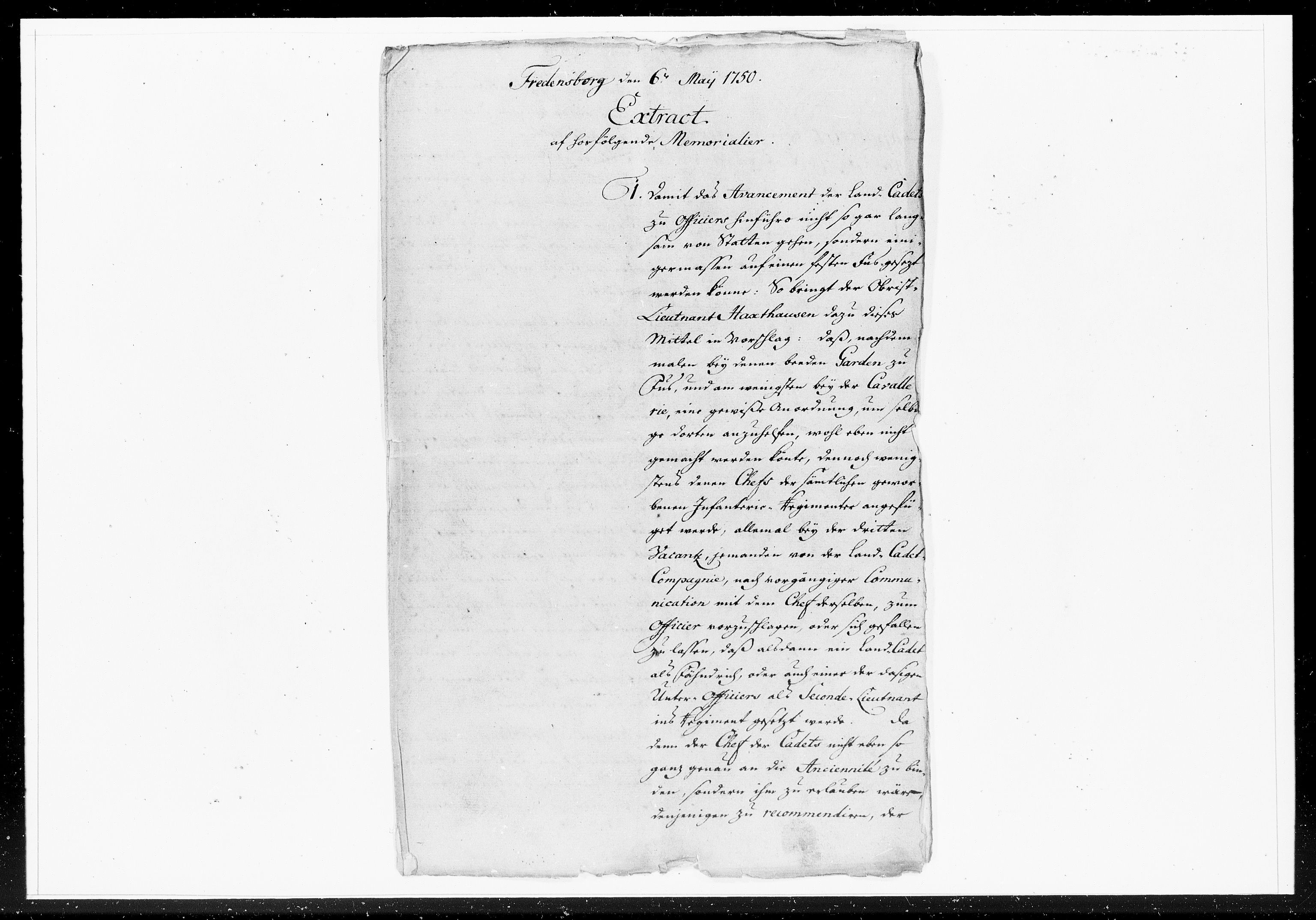 Krigskollegiet, Krigskancelliet, DRA/A-0006/-/1218-1225: Refererede sager, 1750, s. 156