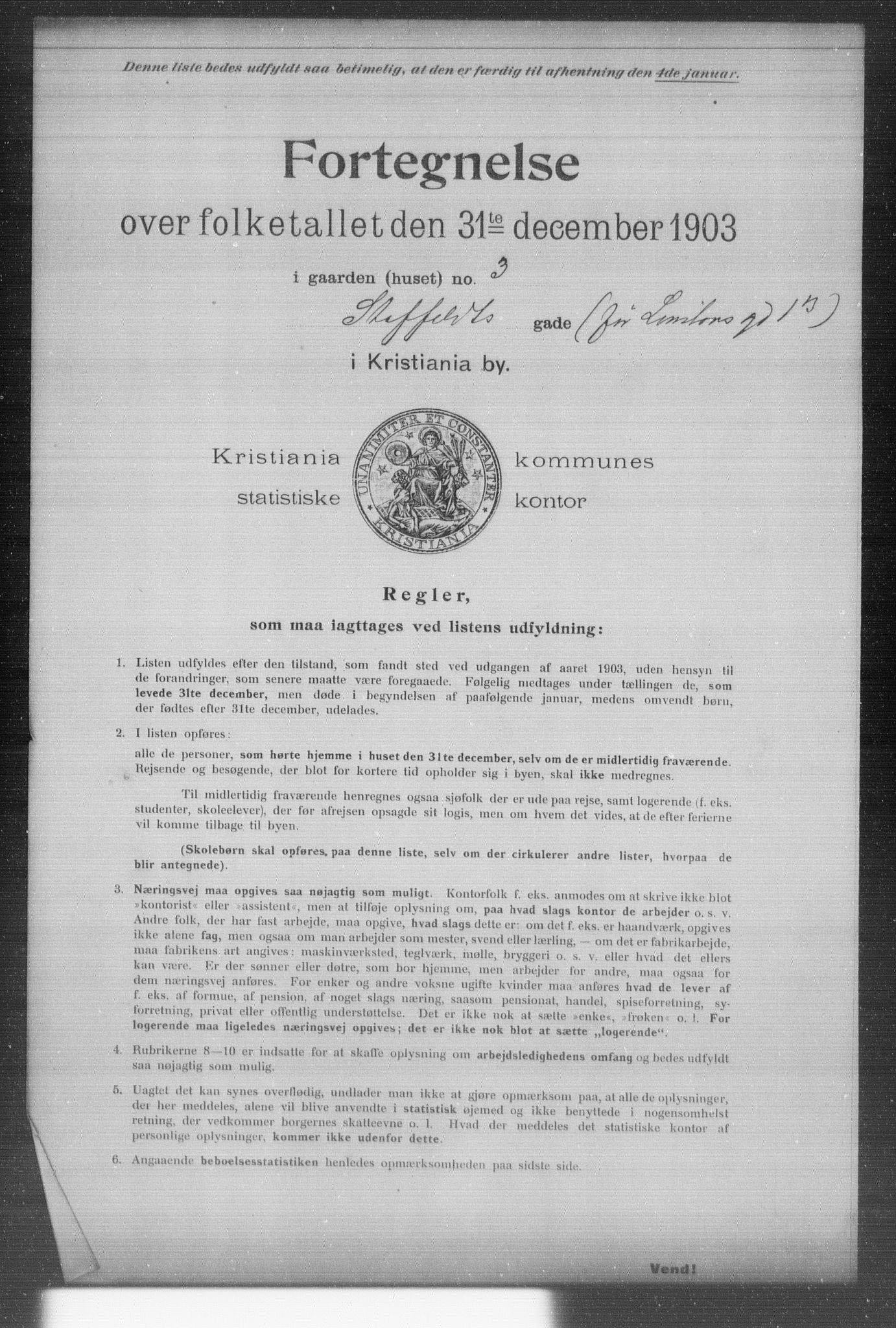 OBA, Kommunal folketelling 31.12.1903 for Kristiania kjøpstad, 1903, s. 19507