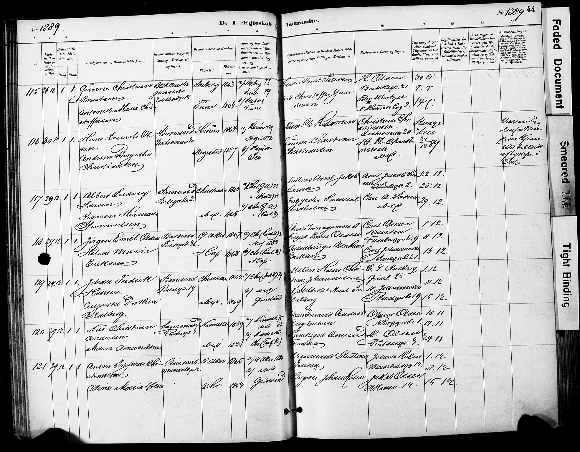 Grønland prestekontor Kirkebøker, SAO/A-10848/F/Fa/L0013: Ministerialbok nr. 13, 1887-1906, s. 44