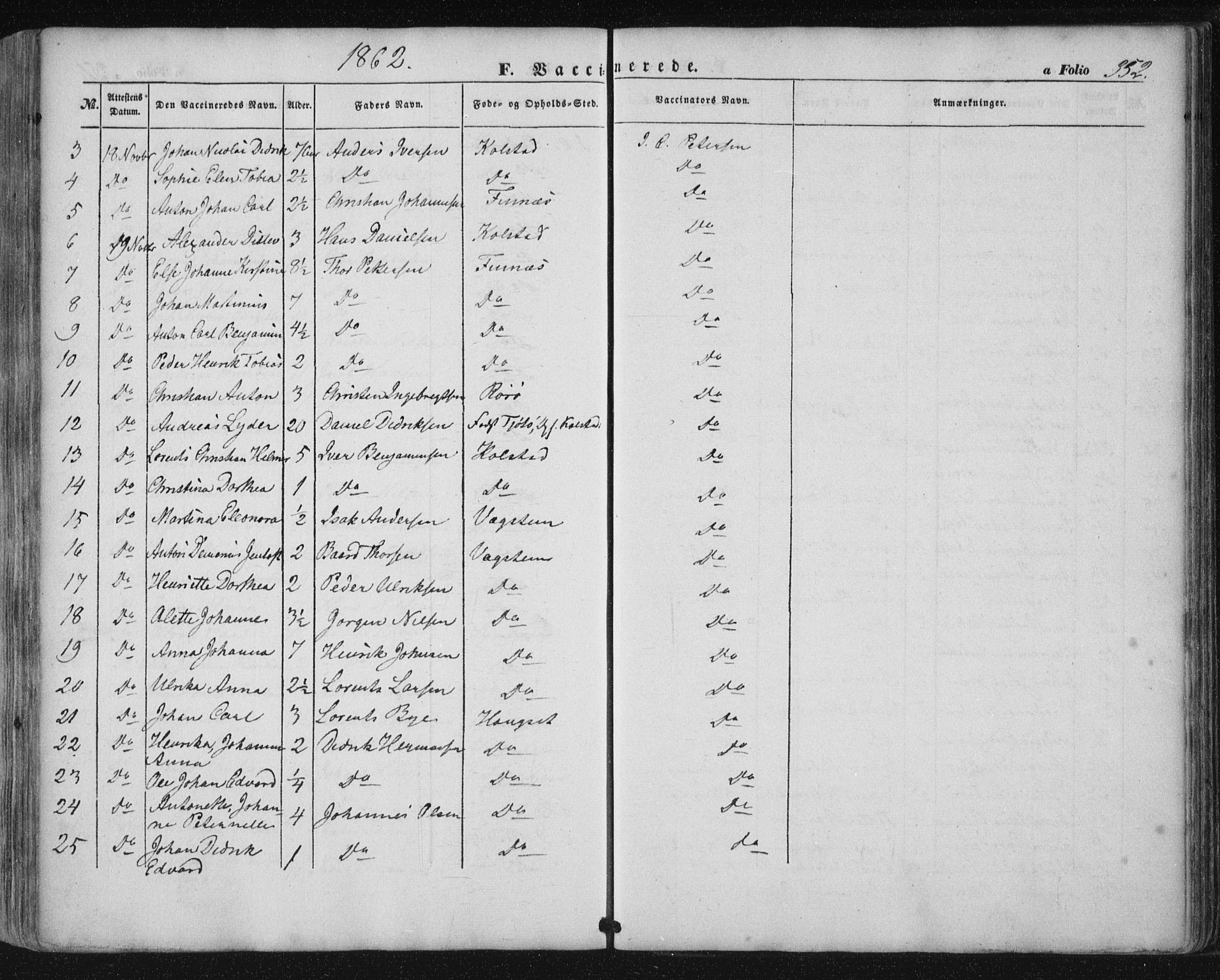 Ministerialprotokoller, klokkerbøker og fødselsregistre - Nordland, AV/SAT-A-1459/816/L0240: Ministerialbok nr. 816A06, 1846-1870, s. 352