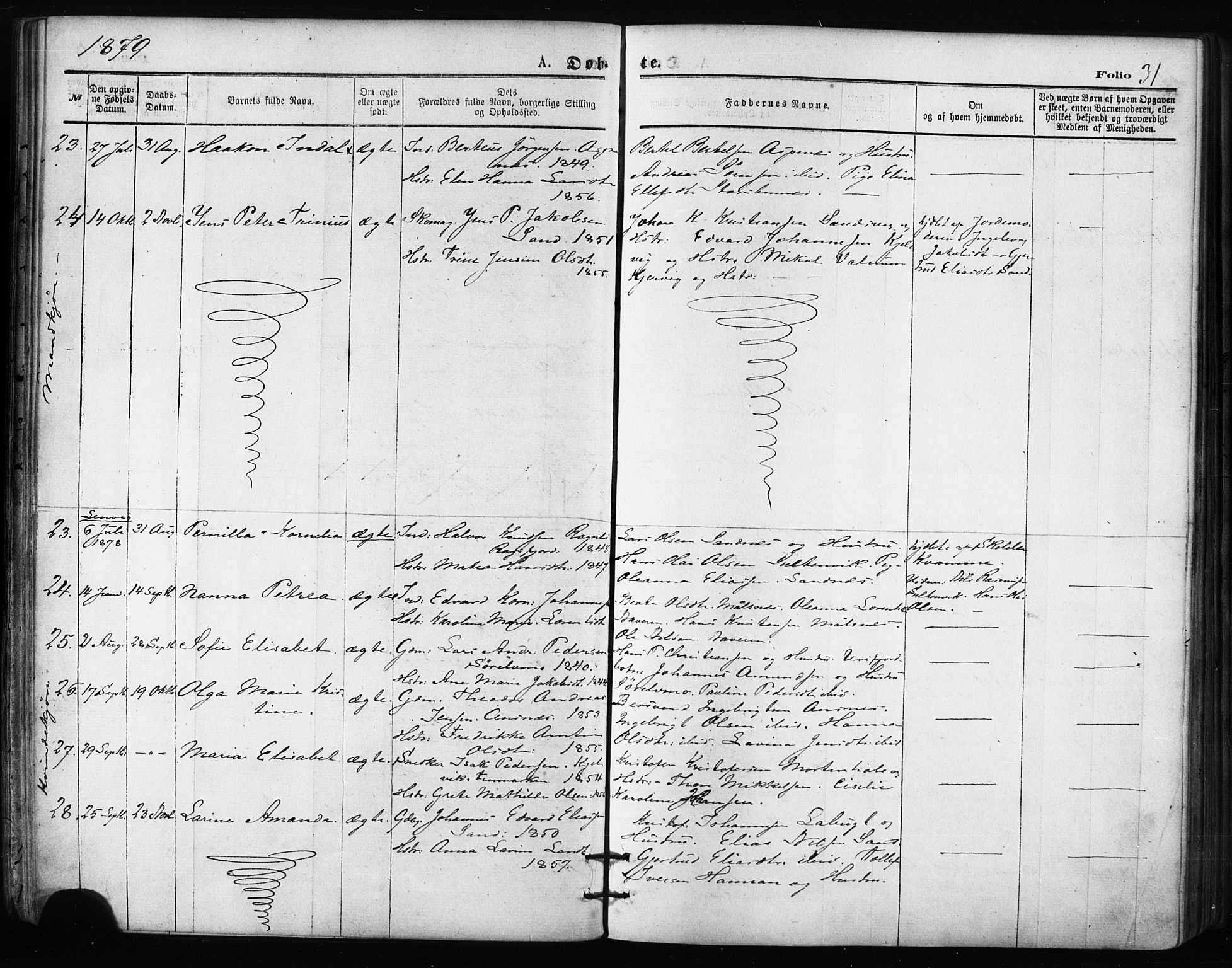 Balsfjord sokneprestembete, AV/SATØ-S-1303/G/Ga/L0002kirke: Ministerialbok nr. 2, 1871-1886, s. 31