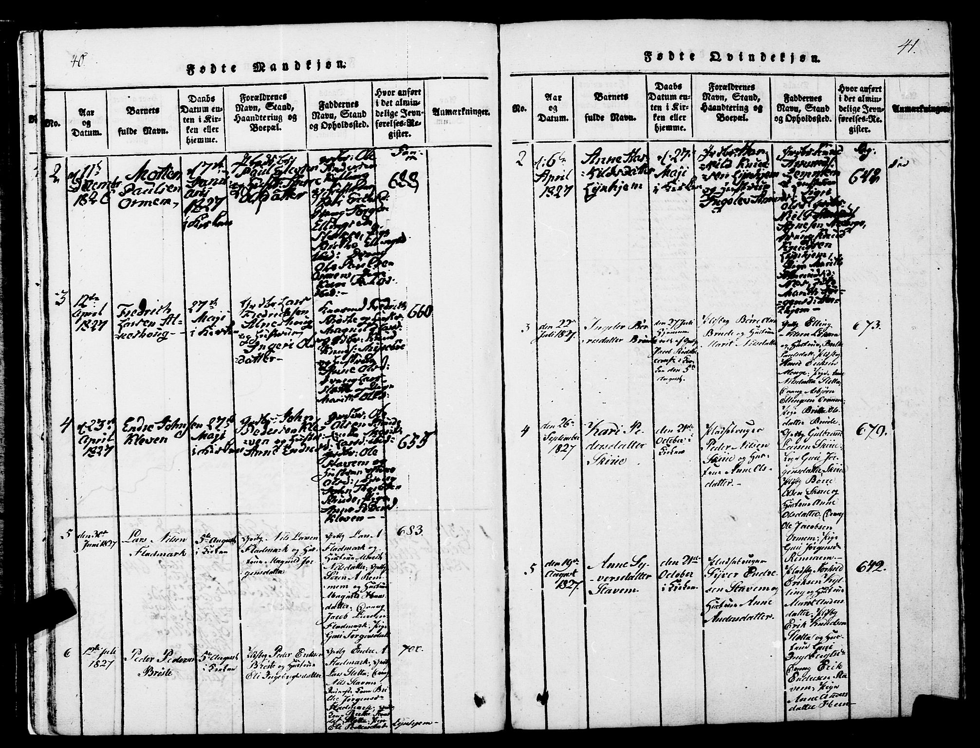 Ministerialprotokoller, klokkerbøker og fødselsregistre - Møre og Romsdal, SAT/A-1454/546/L0593: Ministerialbok nr. 546A01, 1818-1853, s. 40-41