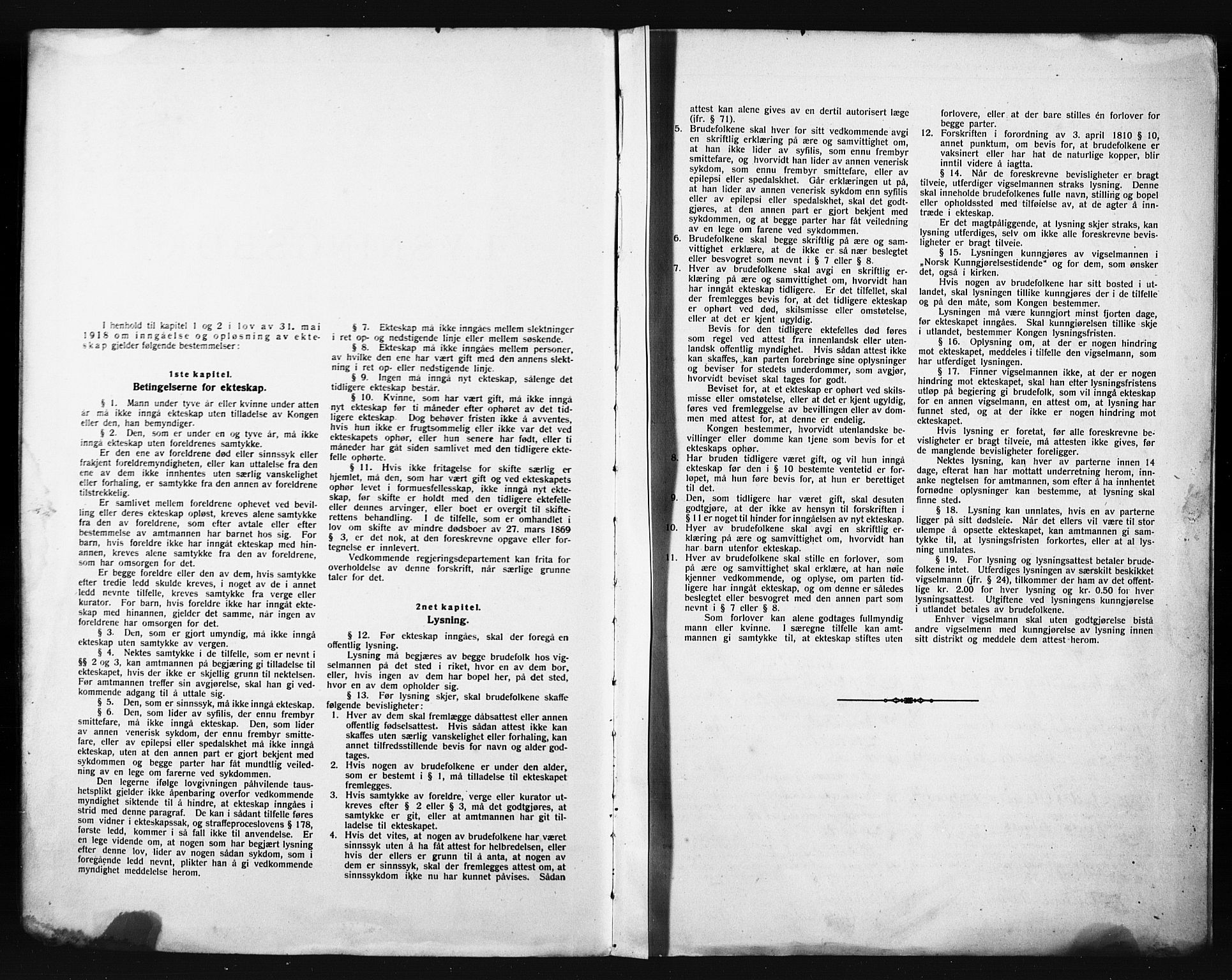 Domkirken sokneprestembete, SAB/A-74801: Lysningsprotokoll nr. II.5.B.1, 1920-1929