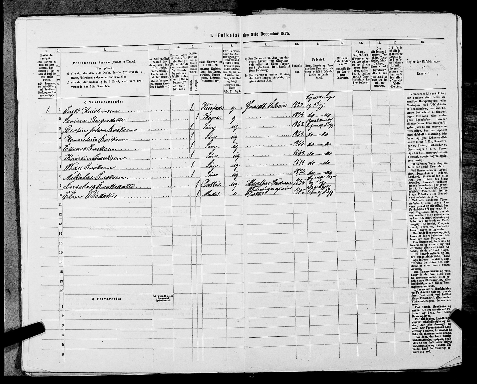 SAST, Folketelling 1875 for 1147L Avaldsnes prestegjeld, Avaldsnes sokn og Kopervik landsokn, 1875, s. 1411