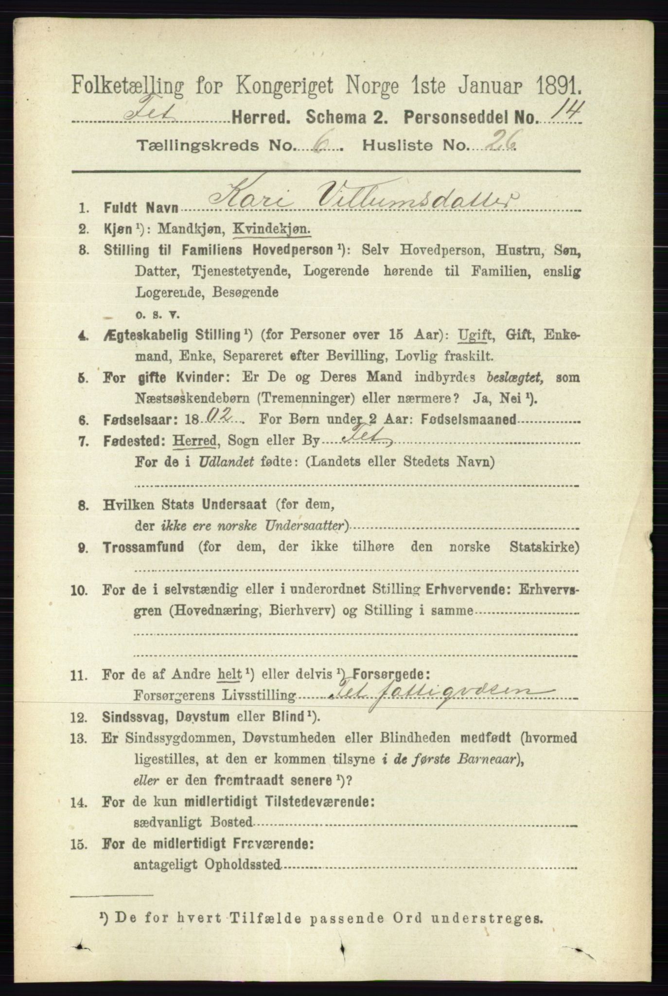 RA, Folketelling 1891 for 0227 Fet herred, 1891, s. 2117