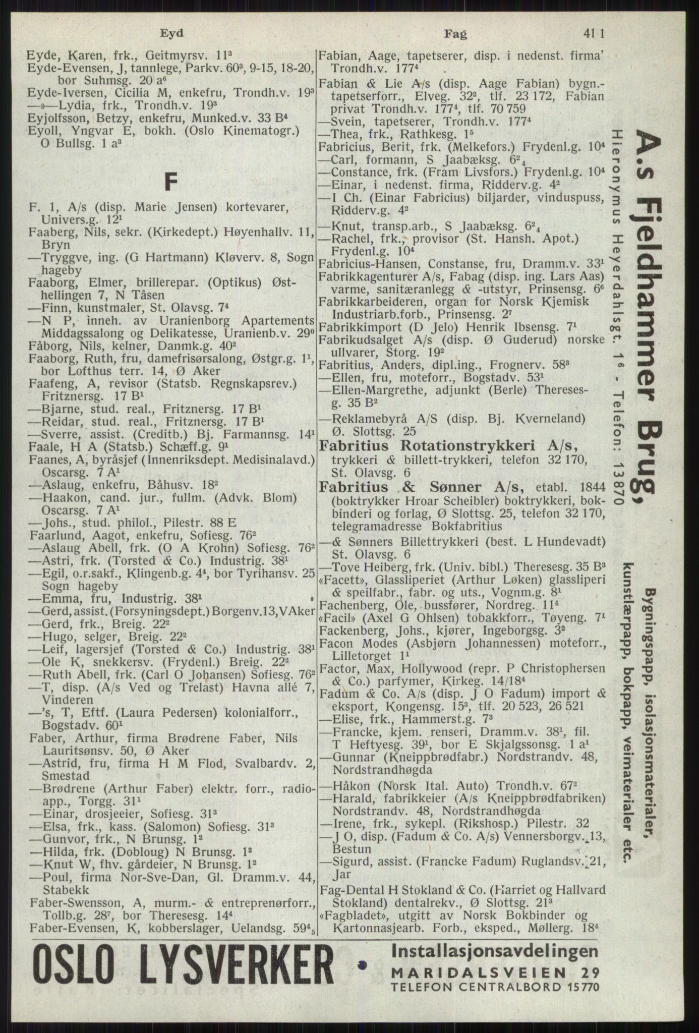 Kristiania/Oslo adressebok, PUBL/-, 1941, s. 411