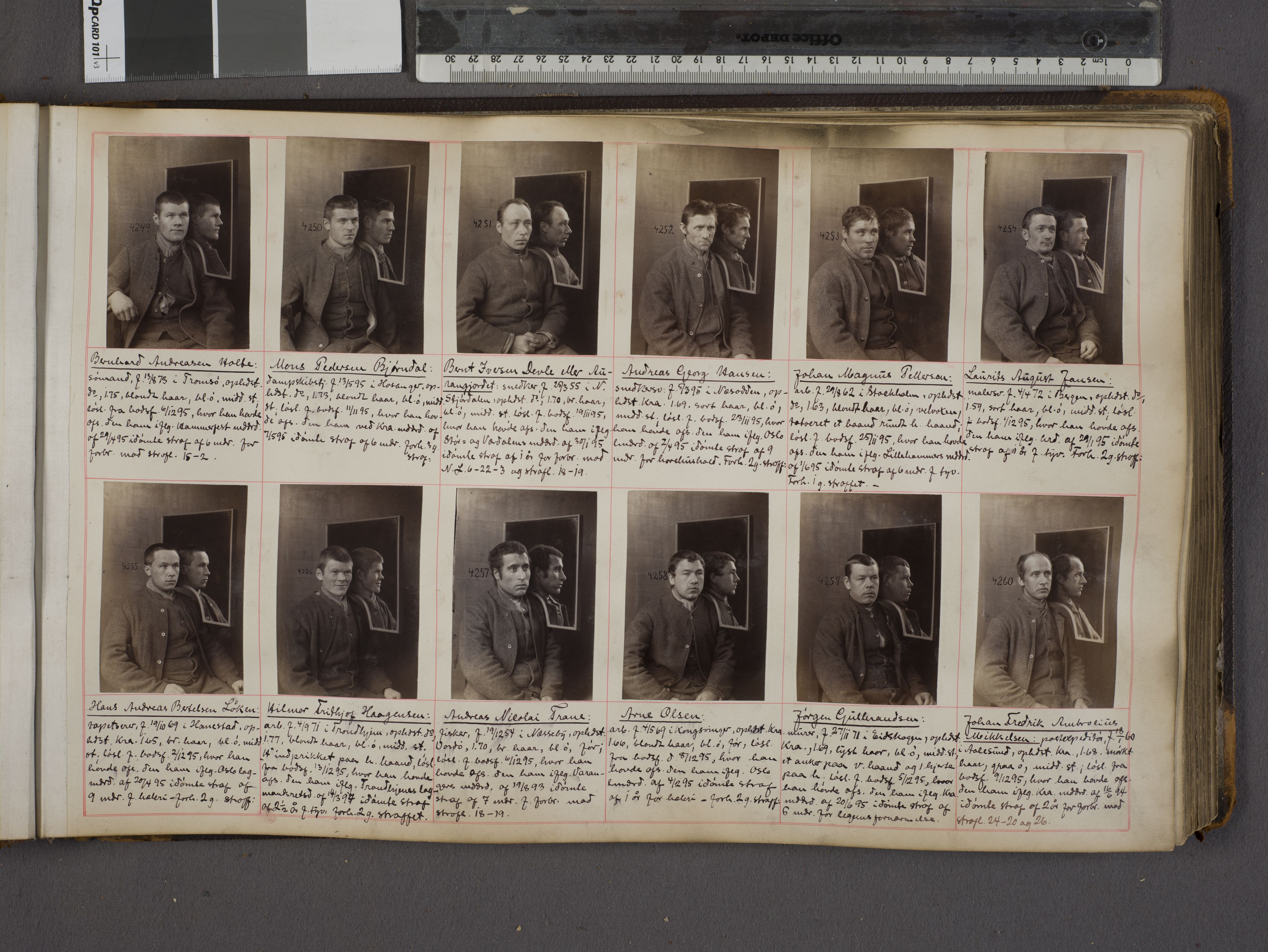 Oslo politikammer, Kriminalavdelingen, AV/SAO-A-11137/U/Ua/L0004: Forbryteralbum, 1895-1897, s. 19
