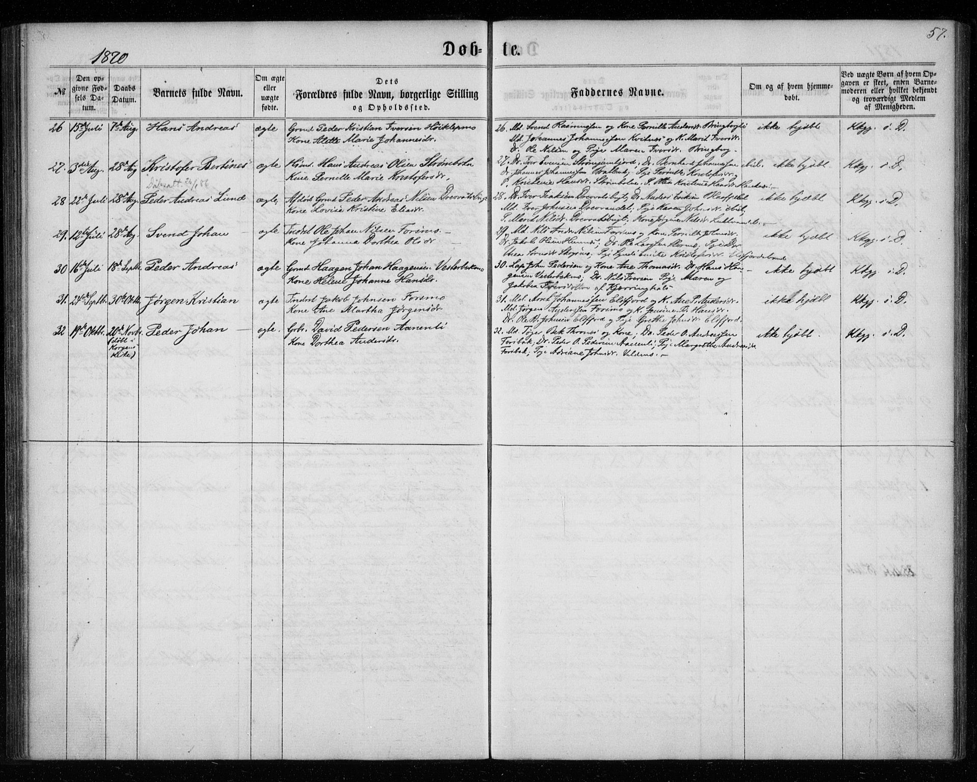 Ministerialprotokoller, klokkerbøker og fødselsregistre - Nordland, AV/SAT-A-1459/825/L0356: Ministerialbok nr. 825A10, 1861-1878, s. 57