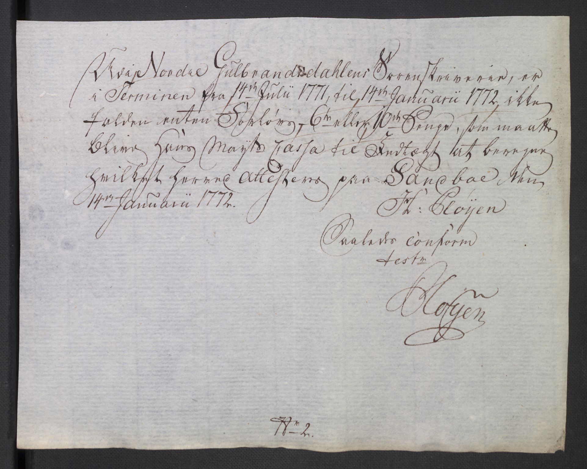 Rentekammeret inntil 1814, Reviderte regnskaper, Mindre regnskaper, AV/RA-EA-4068/Rb/L0014: Opplands amt, 1771-1779, s. 936