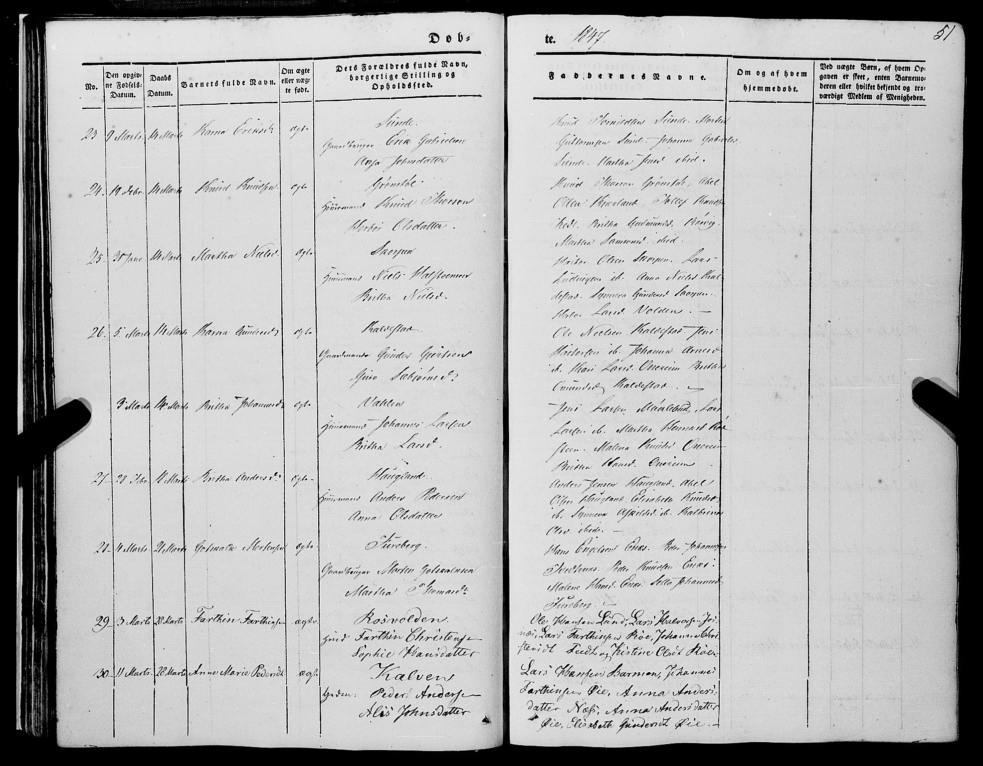 Kvinnherad sokneprestembete, AV/SAB-A-76401/H/Haa: Ministerialbok nr. A 7, 1843-1853, s. 51