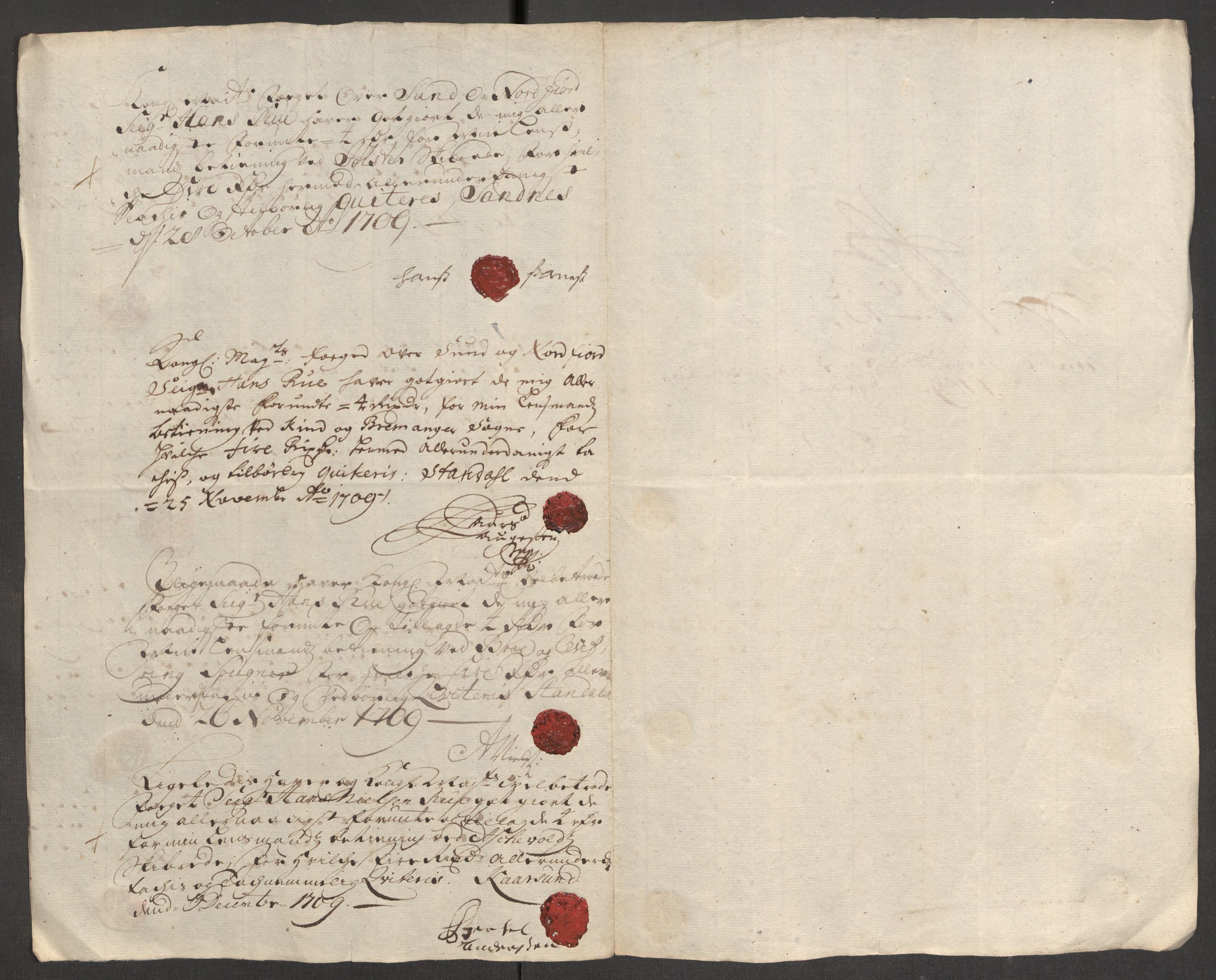 Rentekammeret inntil 1814, Reviderte regnskaper, Fogderegnskap, RA/EA-4092/R53/L3432: Fogderegnskap Sunn- og Nordfjord, 1709, s. 169