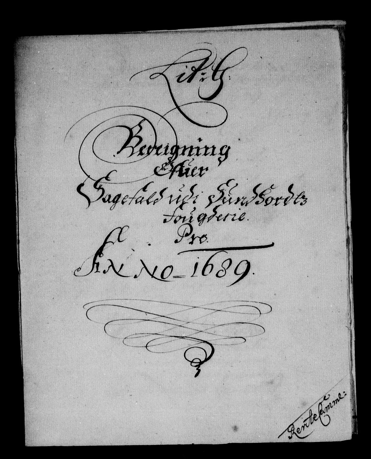 Rentekammeret inntil 1814, Reviderte regnskaper, Stiftamtstueregnskaper, Bergen stiftamt, RA/EA-6043/R/Rc/L0090: Bergen stiftamt, 1689