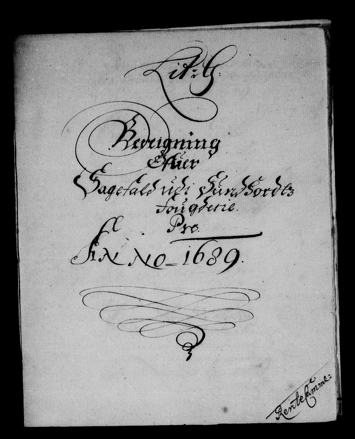 Rentekammeret inntil 1814, Reviderte regnskaper, Stiftamtstueregnskaper, Bergen stiftamt, AV/RA-EA-6043/R/Rc/L0090: Bergen stiftamt, 1689