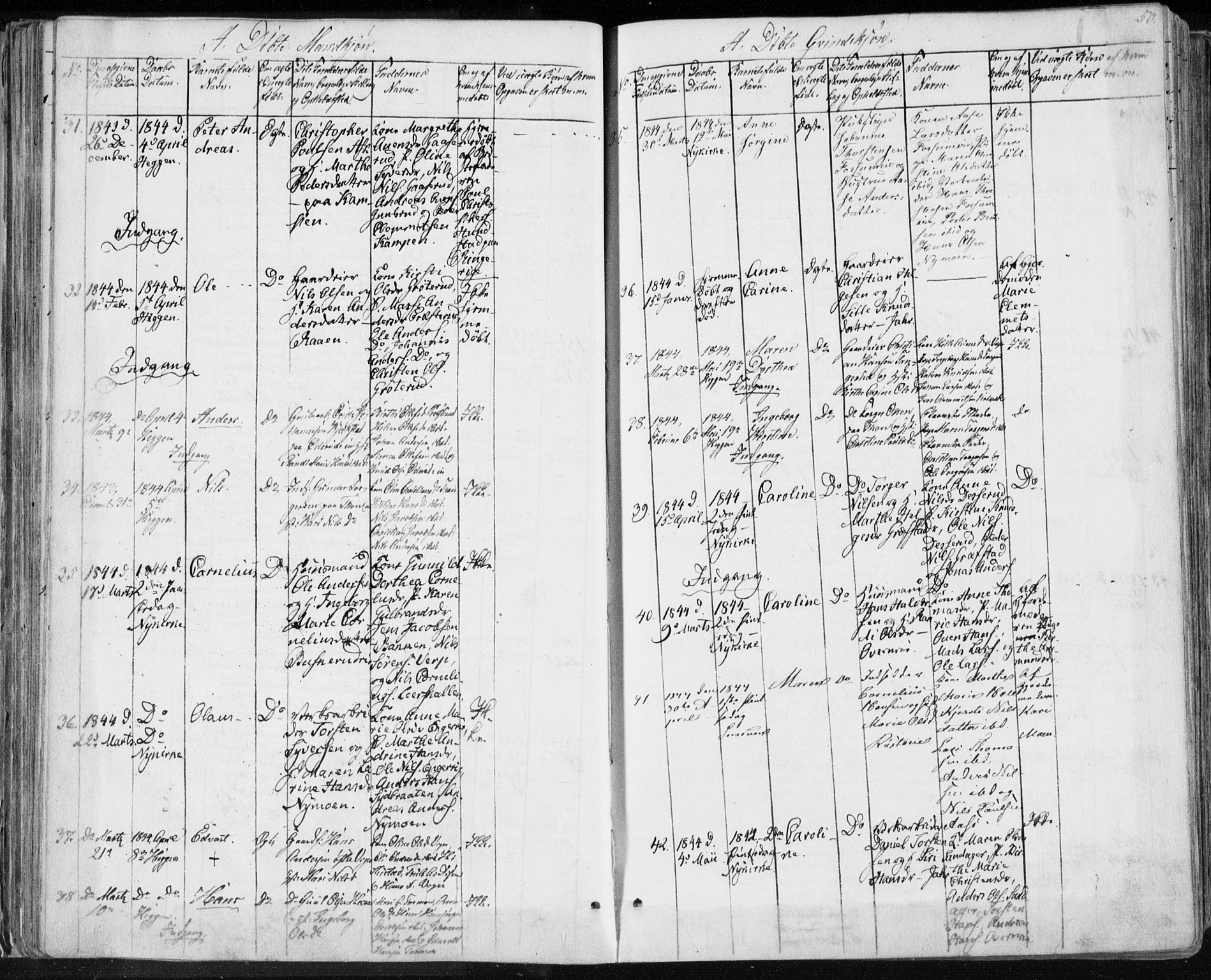 Modum kirkebøker, AV/SAKO-A-234/F/Fa/L0007: Ministerialbok nr. 7, 1841-1850, s. 50