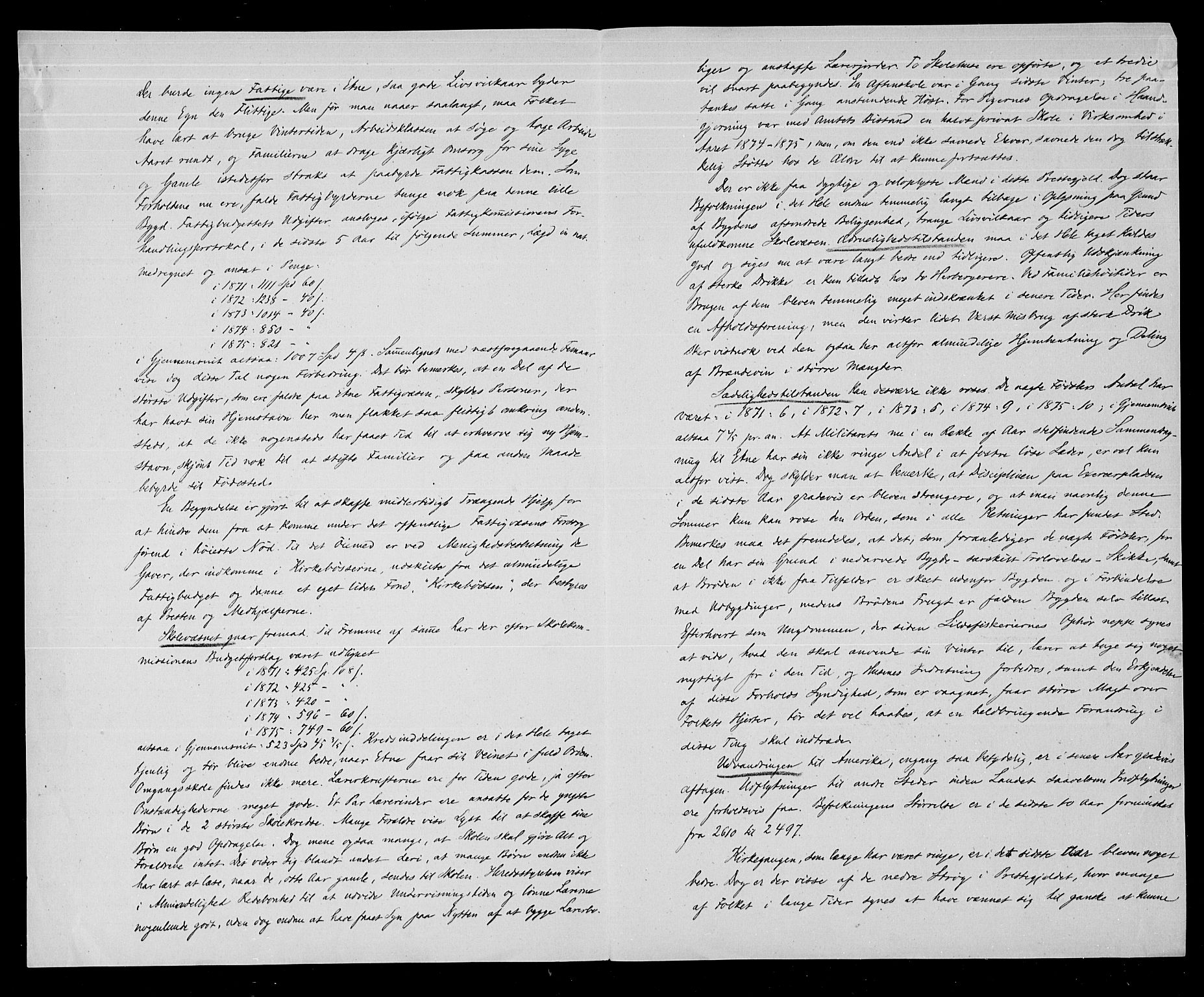 Statistisk sentralbyrå, Næringsøkonomiske emner, Generelt - Amtmennenes femårsberetninger, AV/RA-S-2233/F/Fa/L0048: --, 1871-1880, s. 171