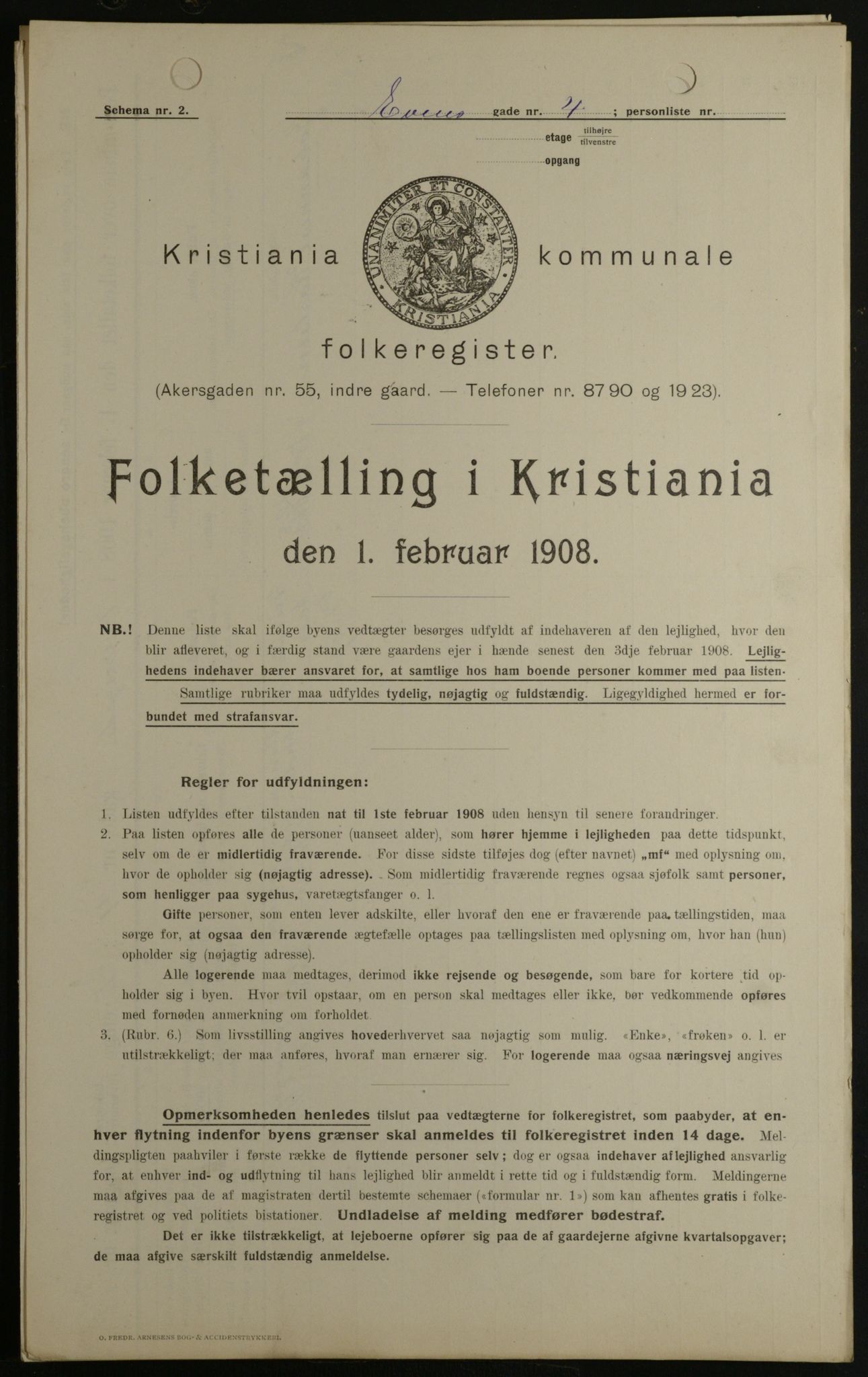 OBA, Kommunal folketelling 1.2.1908 for Kristiania kjøpstad, 1908, s. 20835