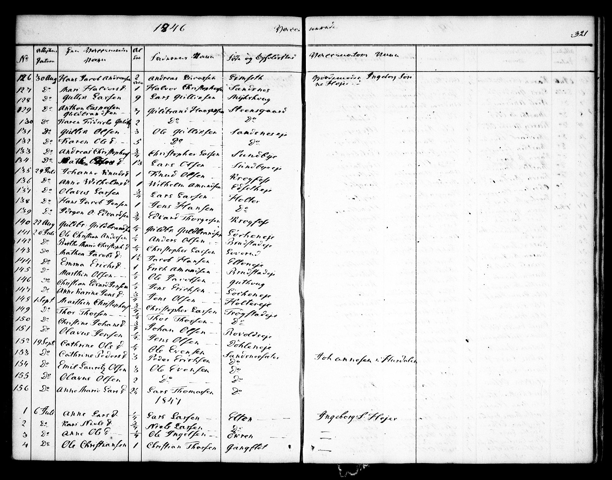 Nannestad prestekontor Kirkebøker, AV/SAO-A-10414a/F/Fa/L0010: Ministerialbok nr. I 10, 1840-1850, s. 321
