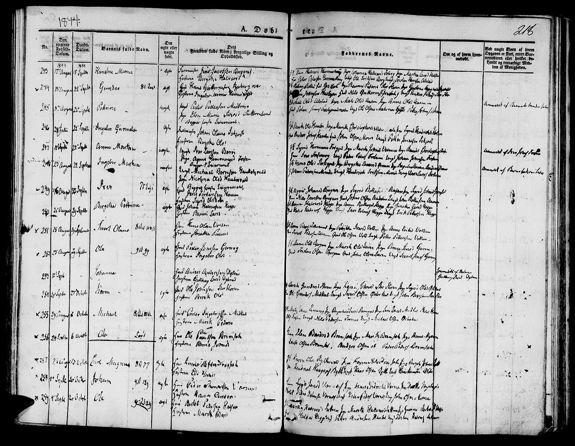 Ministerialprotokoller, klokkerbøker og fødselsregistre - Nord-Trøndelag, AV/SAT-A-1458/709/L0071: Ministerialbok nr. 709A11, 1833-1844, s. 218