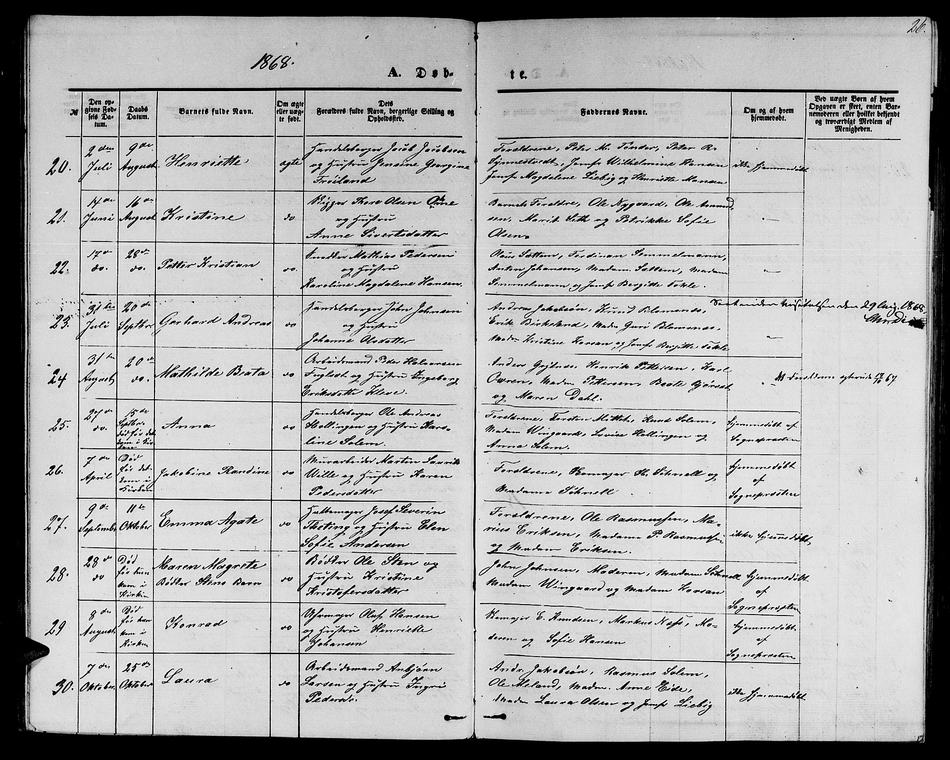 Ministerialprotokoller, klokkerbøker og fødselsregistre - Møre og Romsdal, SAT/A-1454/558/L0701: Klokkerbok nr. 558C02, 1862-1879, s. 26
