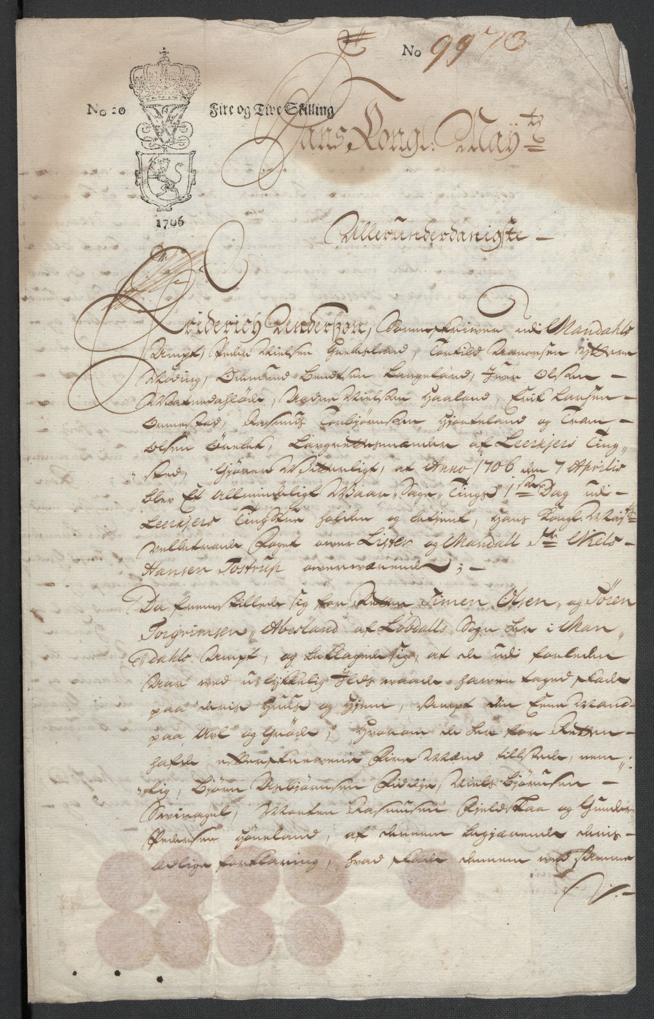 Rentekammeret inntil 1814, Reviderte regnskaper, Fogderegnskap, RA/EA-4092/R43/L2551: Fogderegnskap Lista og Mandal, 1705-1709, s. 393