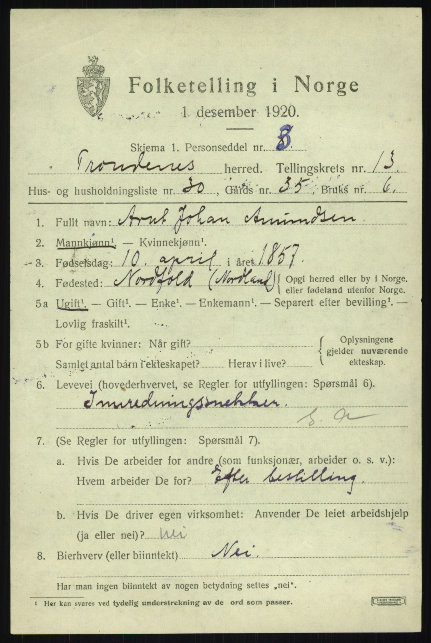 SATØ, Folketelling 1920 for 1914 Trondenes herred, 1920, s. 9723