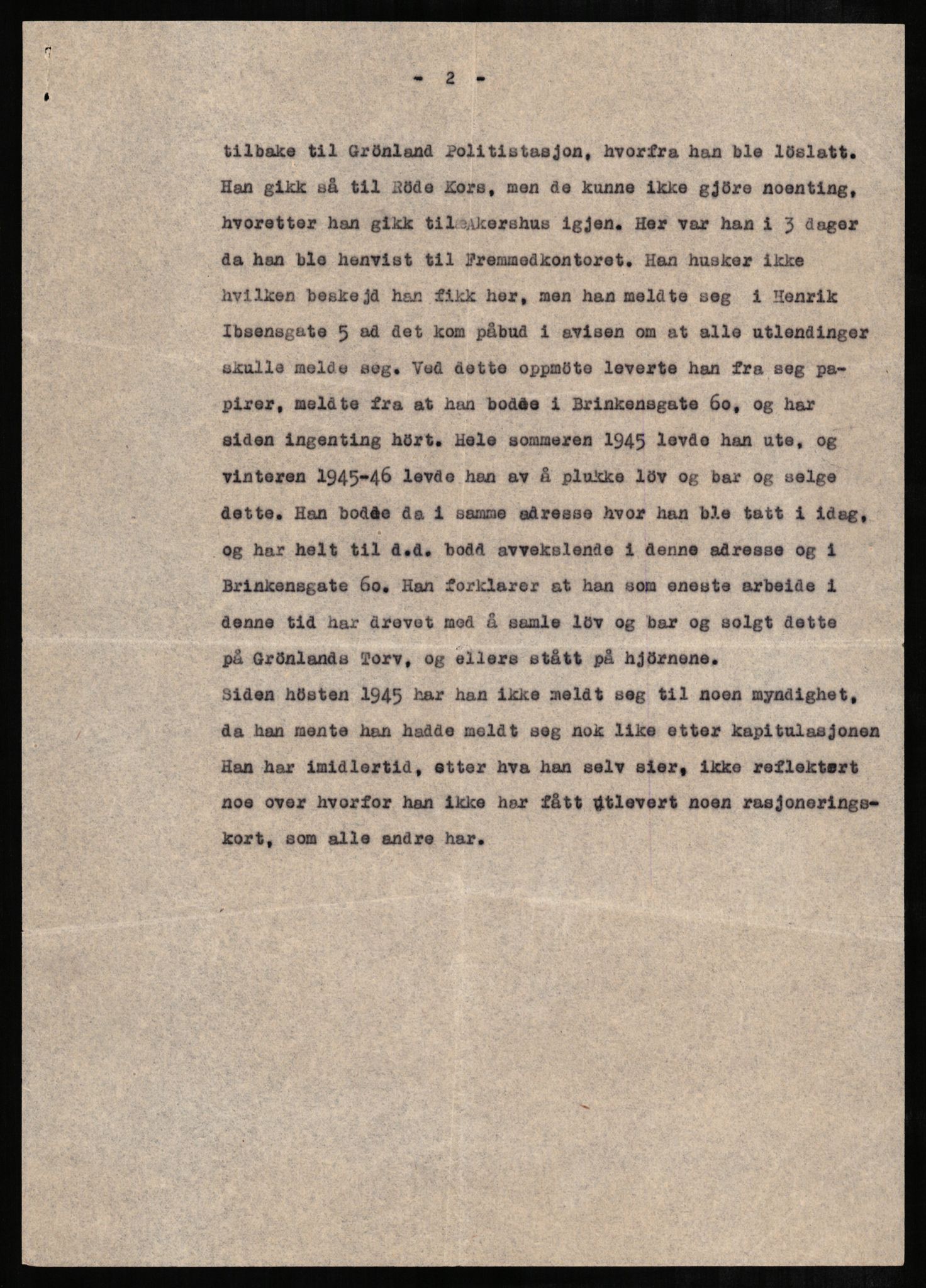 Forsvaret, Forsvarets overkommando II, RA/RAFA-3915/D/Db/L0002: CI Questionaires. Tyske okkupasjonsstyrker i Norge. Tyskere., 1945-1946, s. 598