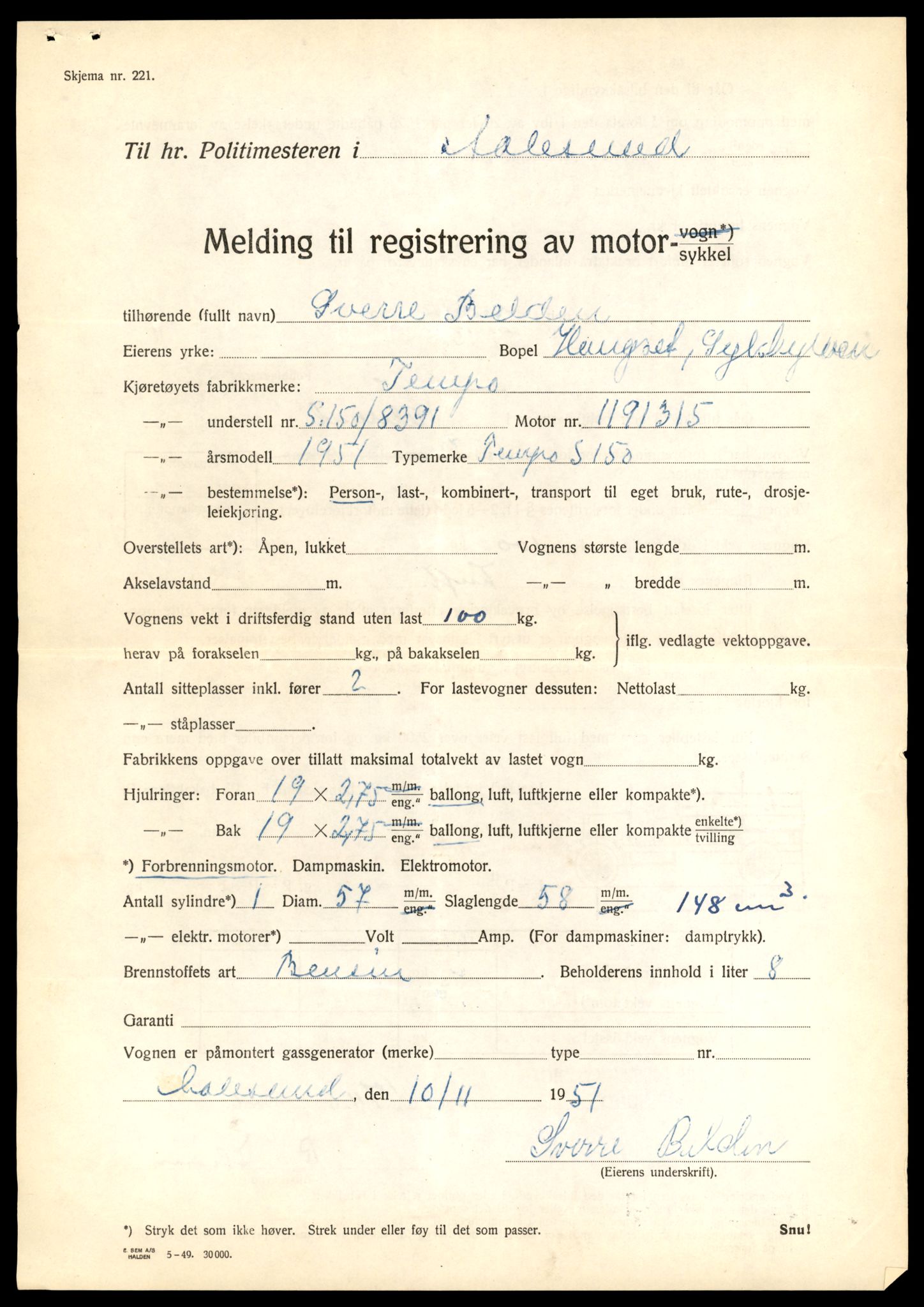 Møre og Romsdal vegkontor - Ålesund trafikkstasjon, SAT/A-4099/F/Fe/L0030: Registreringskort for kjøretøy T 11620 - T 11799, 1927-1998, s. 1405