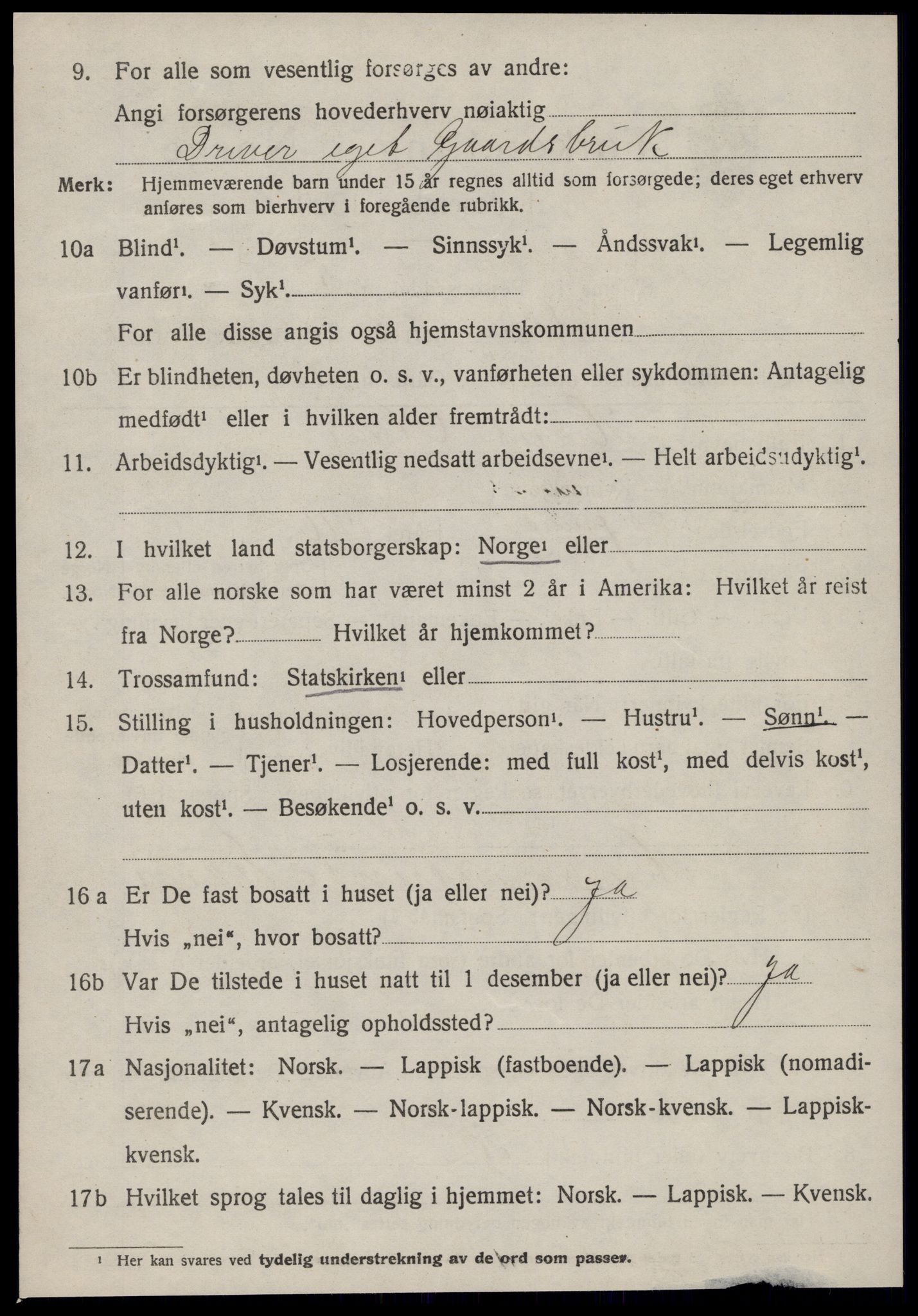 SAT, Folketelling 1920 for 1616 Fillan herred, 1920, s. 3391