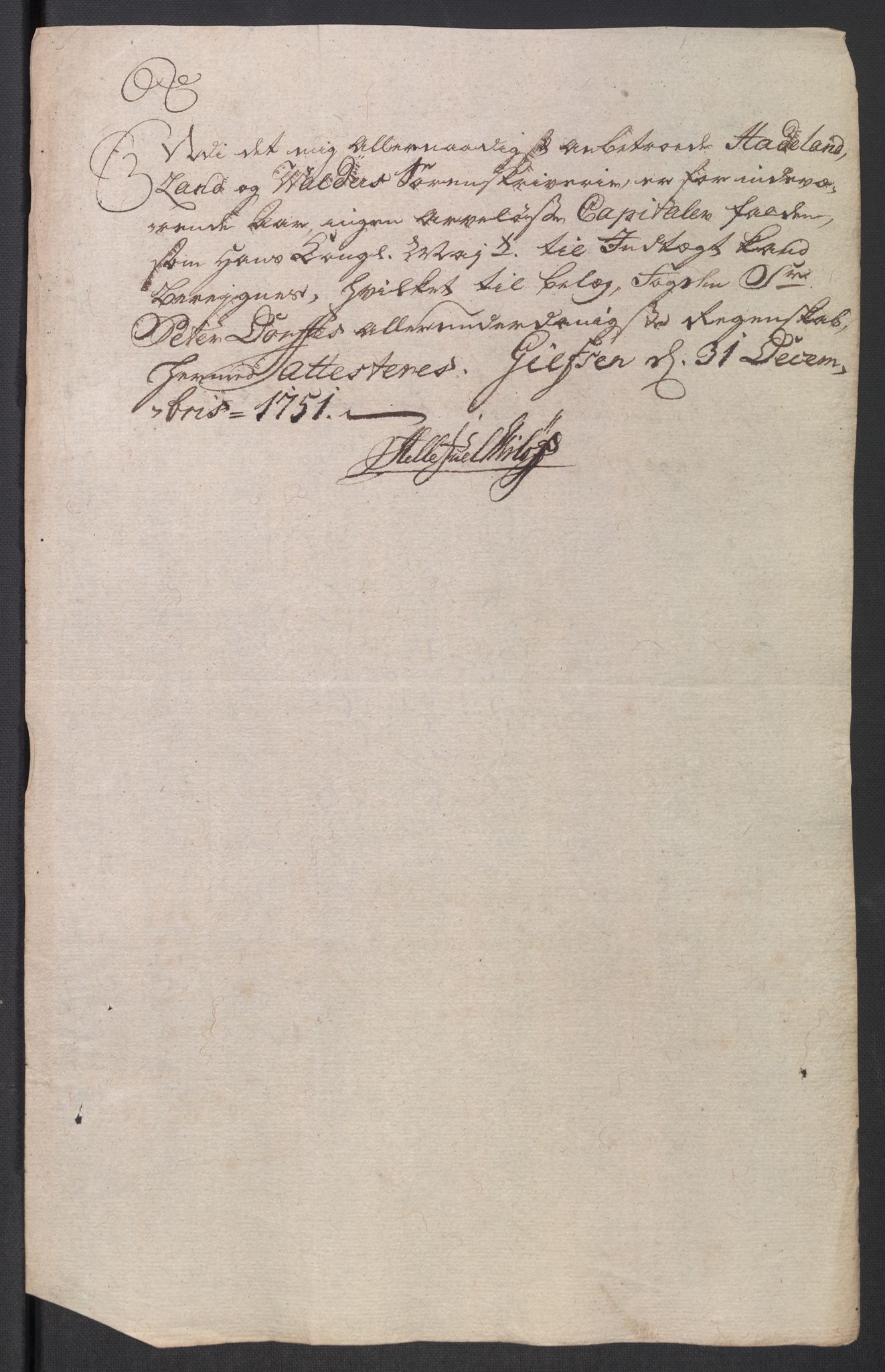 Rentekammeret inntil 1814, Reviderte regnskaper, Fogderegnskap, AV/RA-EA-4092/R18/L1348: Fogderegnskap Hadeland, Toten og Valdres, 1750-1751, s. 478