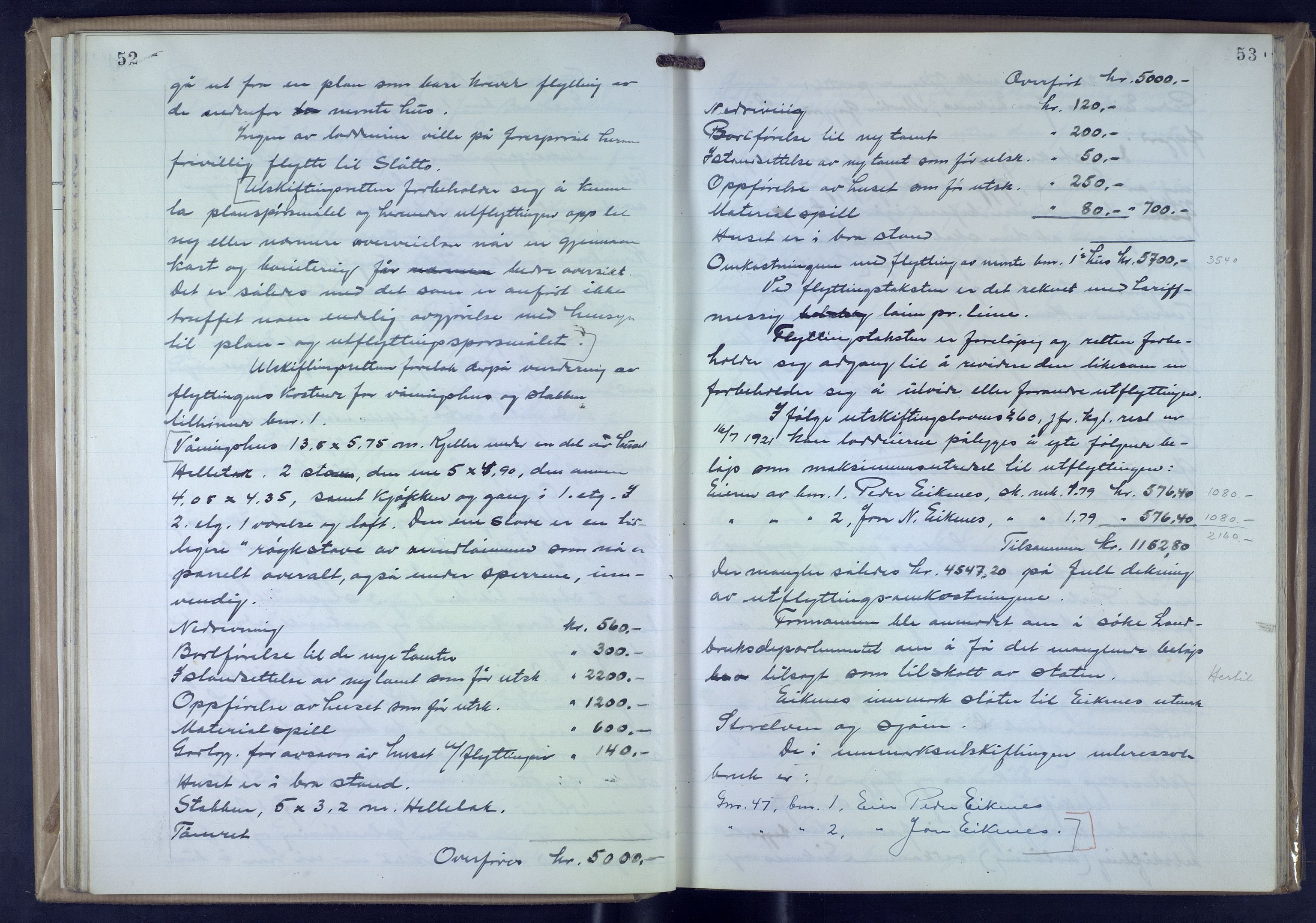 Hordaland jordskiftedøme - VII Indre Sunnhordland jordskiftedistrikt, AV/SAB-A-7401/A/Aa/L0025: Forhandlingsprotokoll, 1946-1952, s. 52-53