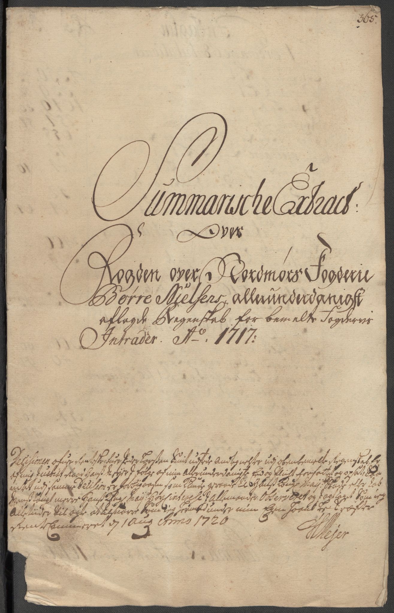 Rentekammeret inntil 1814, Reviderte regnskaper, Fogderegnskap, AV/RA-EA-4092/R56/L3750: Fogderegnskap Nordmøre, 1717, s. 16
