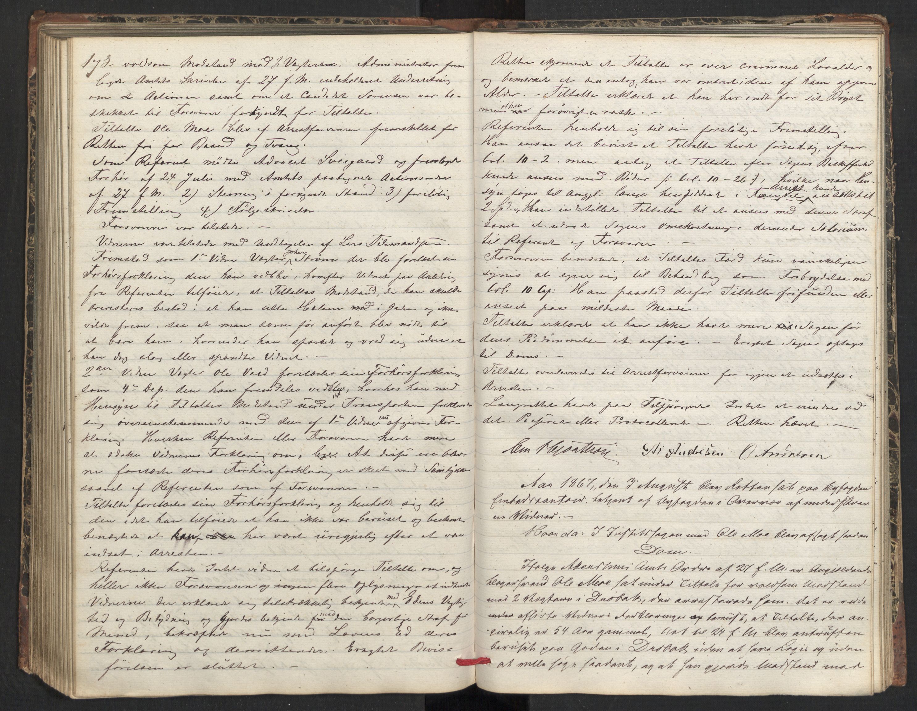 Drøbak byfogd, AV/SAO-A-10144/F/Fb/L0002: Ekstrarettsprotokoll, 1862-1868, s. 172b-173a