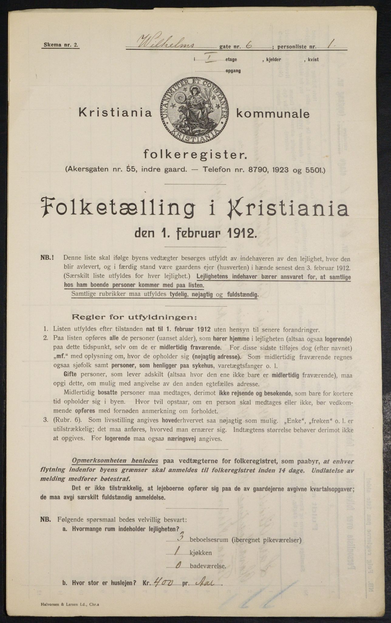 OBA, Kommunal folketelling 1.2.1912 for Kristiania, 1912, s. 128220