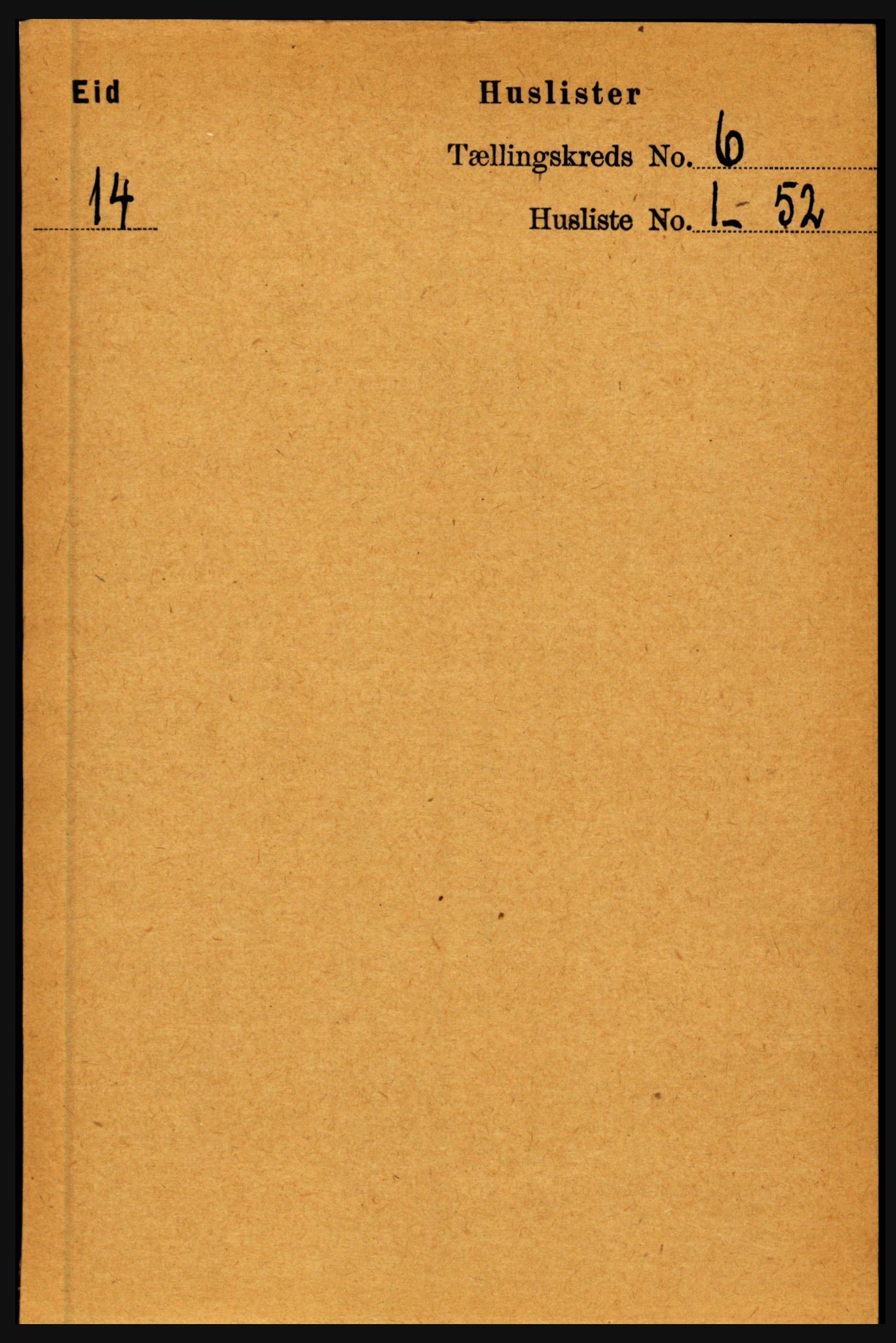 RA, Folketelling 1891 for 1443 Eid herred, 1891, s. 1430