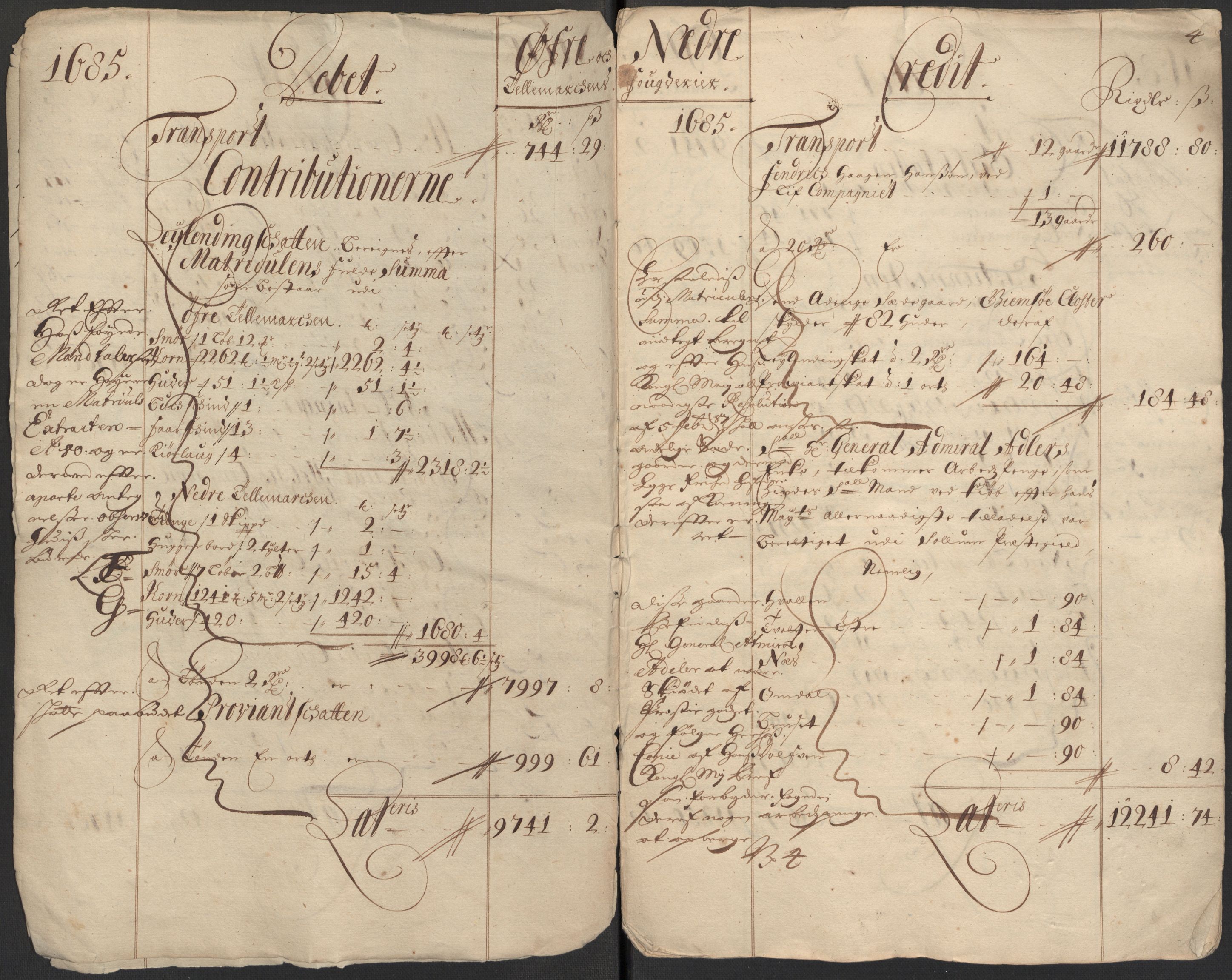 Rentekammeret inntil 1814, Reviderte regnskaper, Fogderegnskap, AV/RA-EA-4092/R35/L2082: Fogderegnskap Øvre og Nedre Telemark, 1685, s. 5