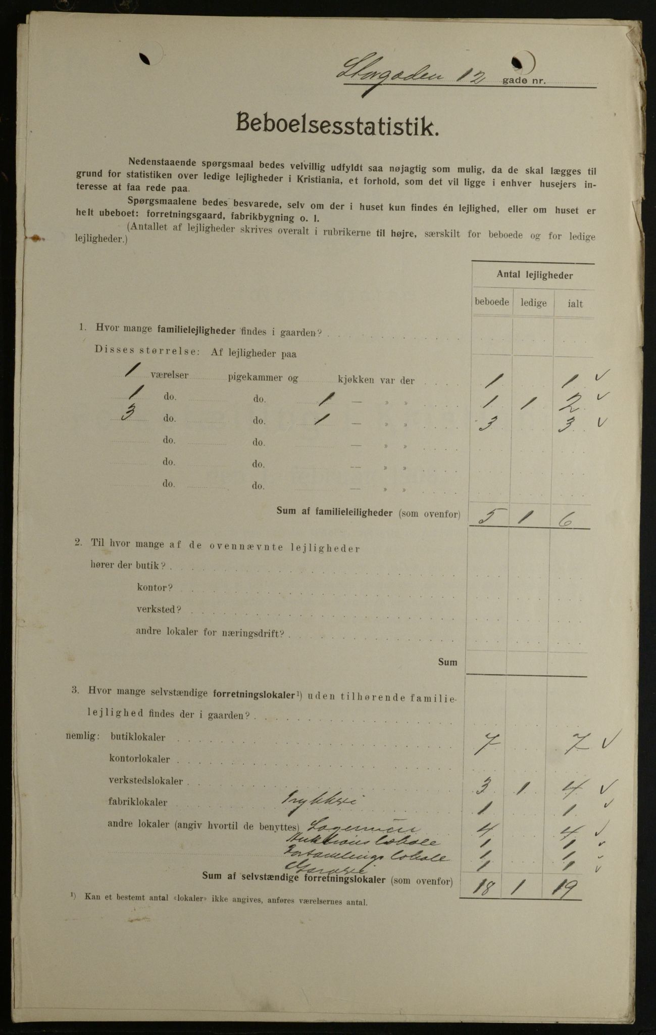 OBA, Kommunal folketelling 1.2.1908 for Kristiania kjøpstad, 1908, s. 92563