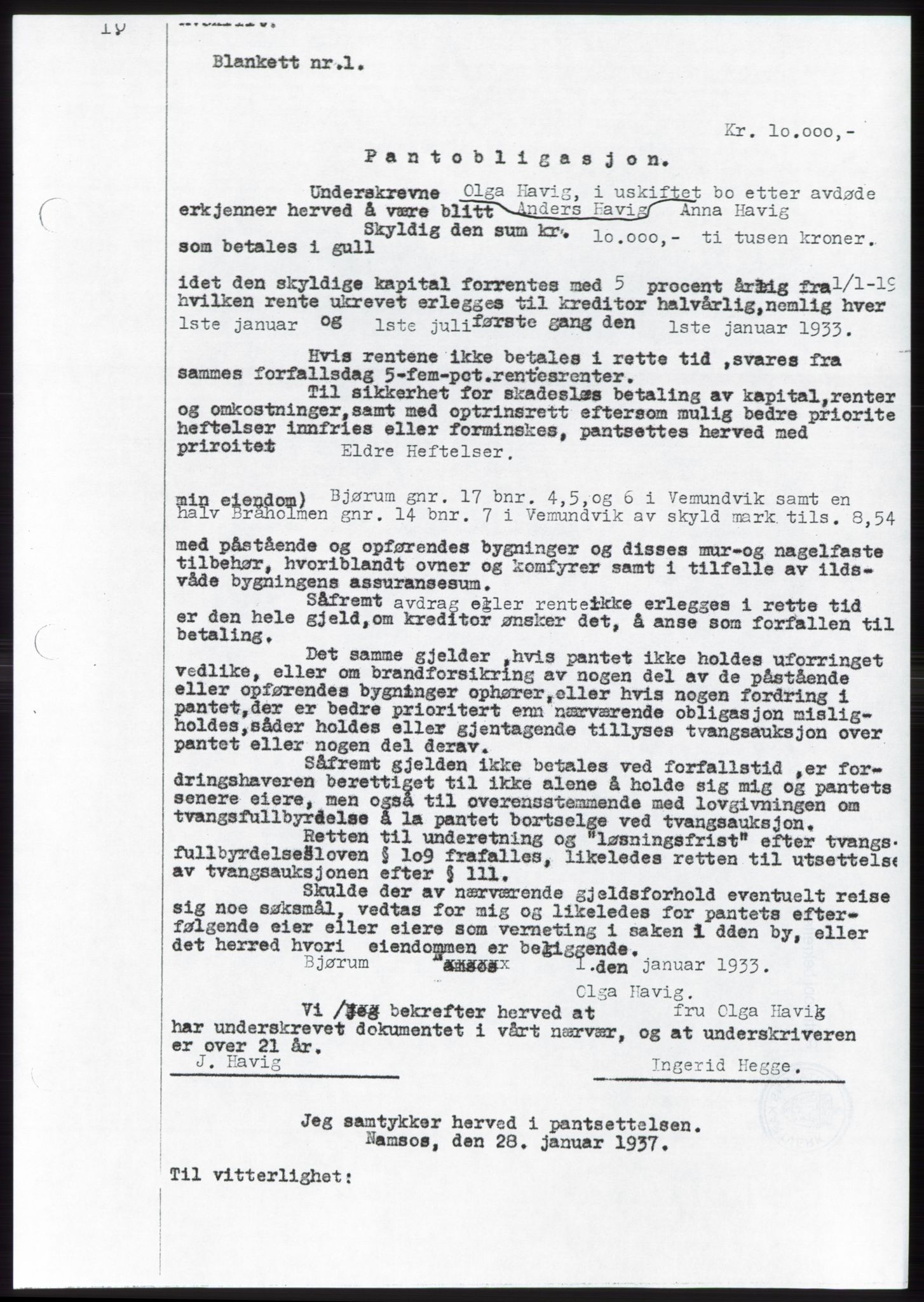 Namdal sorenskriveri, SAT/A-4133/1/2/2C: Pantebok nr. -, 1942-1943, Tingl.dato: 20.11.1942