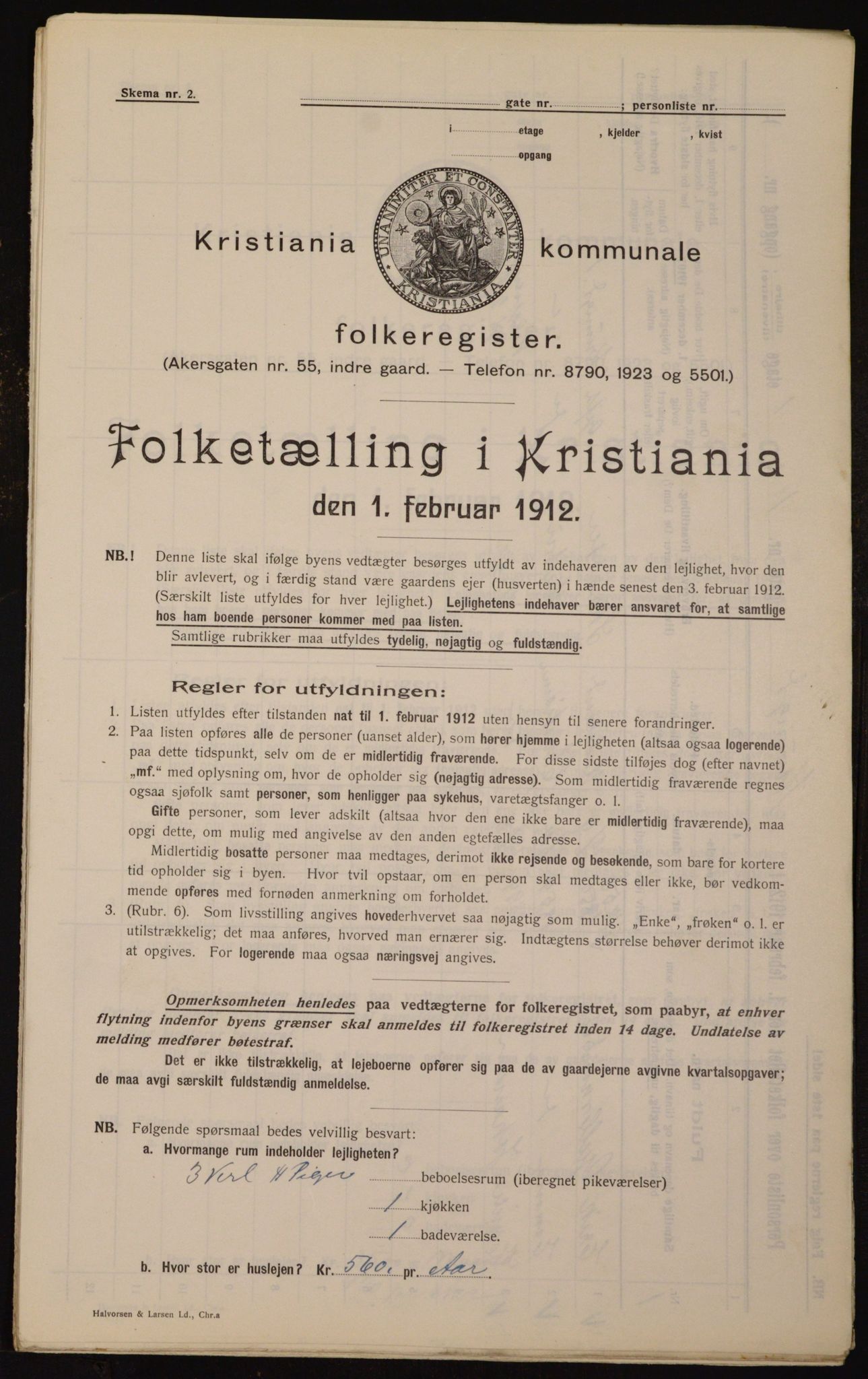 OBA, Kommunal folketelling 1.2.1912 for Kristiania, 1912, s. 54982