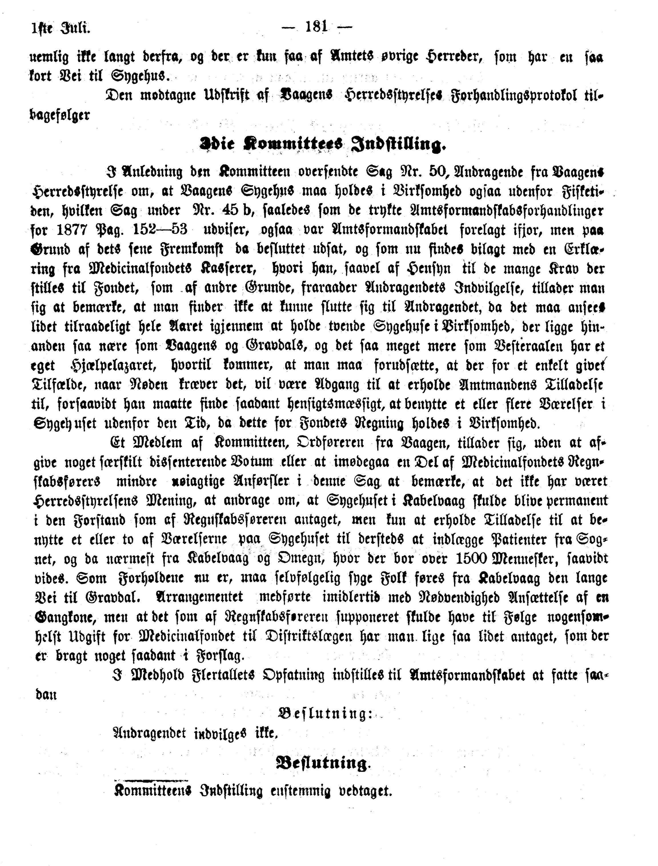 Nordland Fylkeskommune. Fylkestinget, AIN/NFK-17/176/A/Ac/L0010: Fylkestingsforhandlinger 1874-1880, 1874-1880