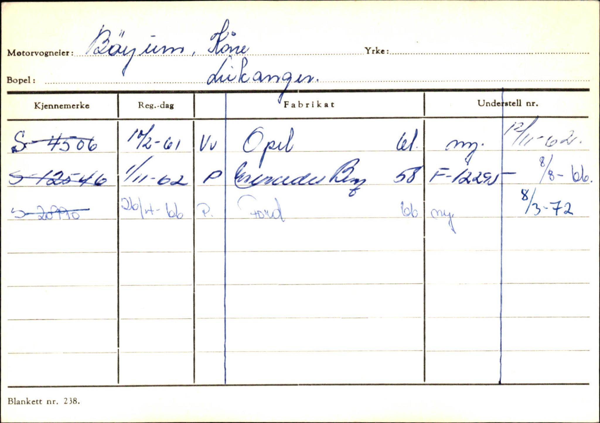 Statens vegvesen, Sogn og Fjordane vegkontor, AV/SAB-A-5301/4/F/L0126: Eigarregister Fjaler M-Å. Leikanger A-Å, 1945-1975, s. 960